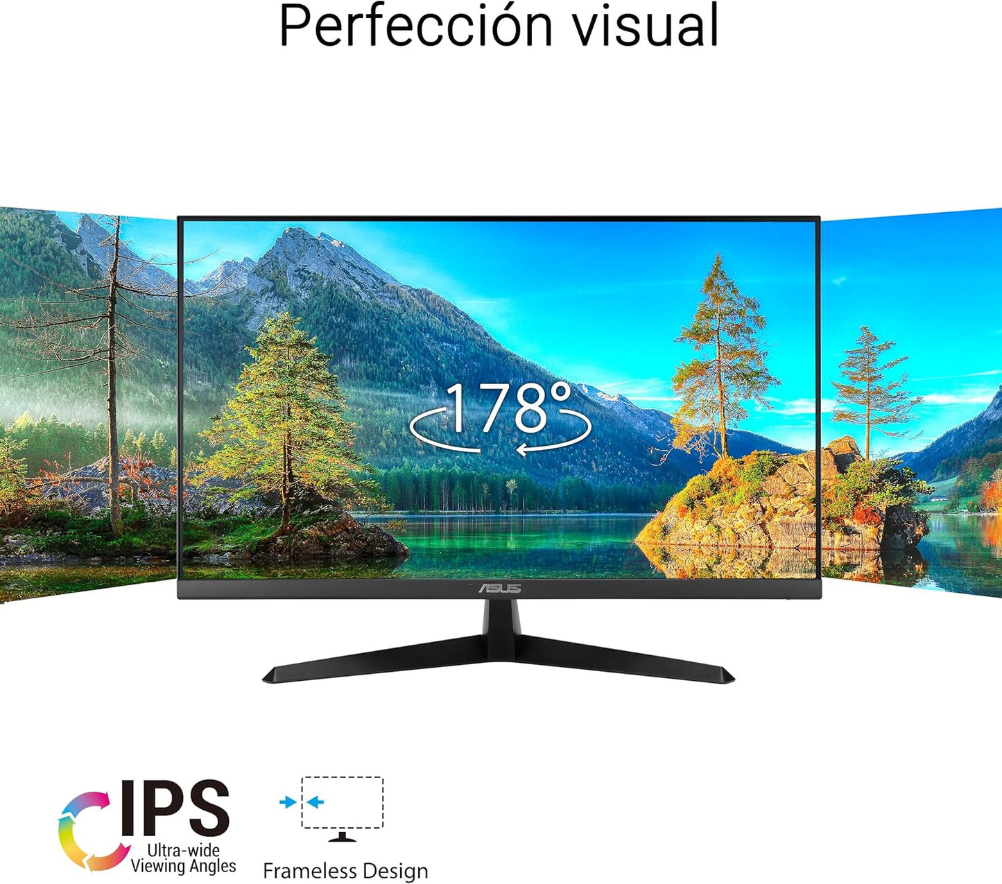 ASUS VY249HGR - Monitor Eye Care Gaming De 23,8" FHD (1920 X 1080), IPS, 120Hz(Oc), Smoothmotion, 1Ms (MPRT), Adaptive Sync, Eye Care Plus, Filtro De Luz Azul, Flicker Free, Tratamiento Antibacterial