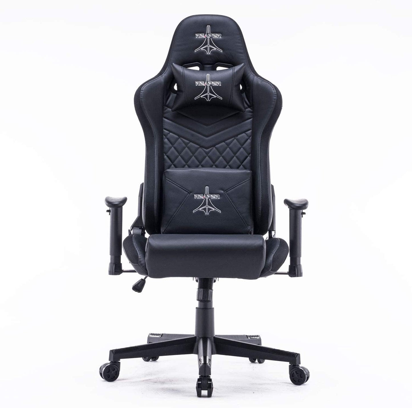 La Voglia Di Fare Reaper - Silla De Gaming Profesional Con Tecnología LED RGB Integrada, Respaldo Reclinable, Perfiles LED Coloridos Personalizables Con Amplia Selección De Color (Negro)