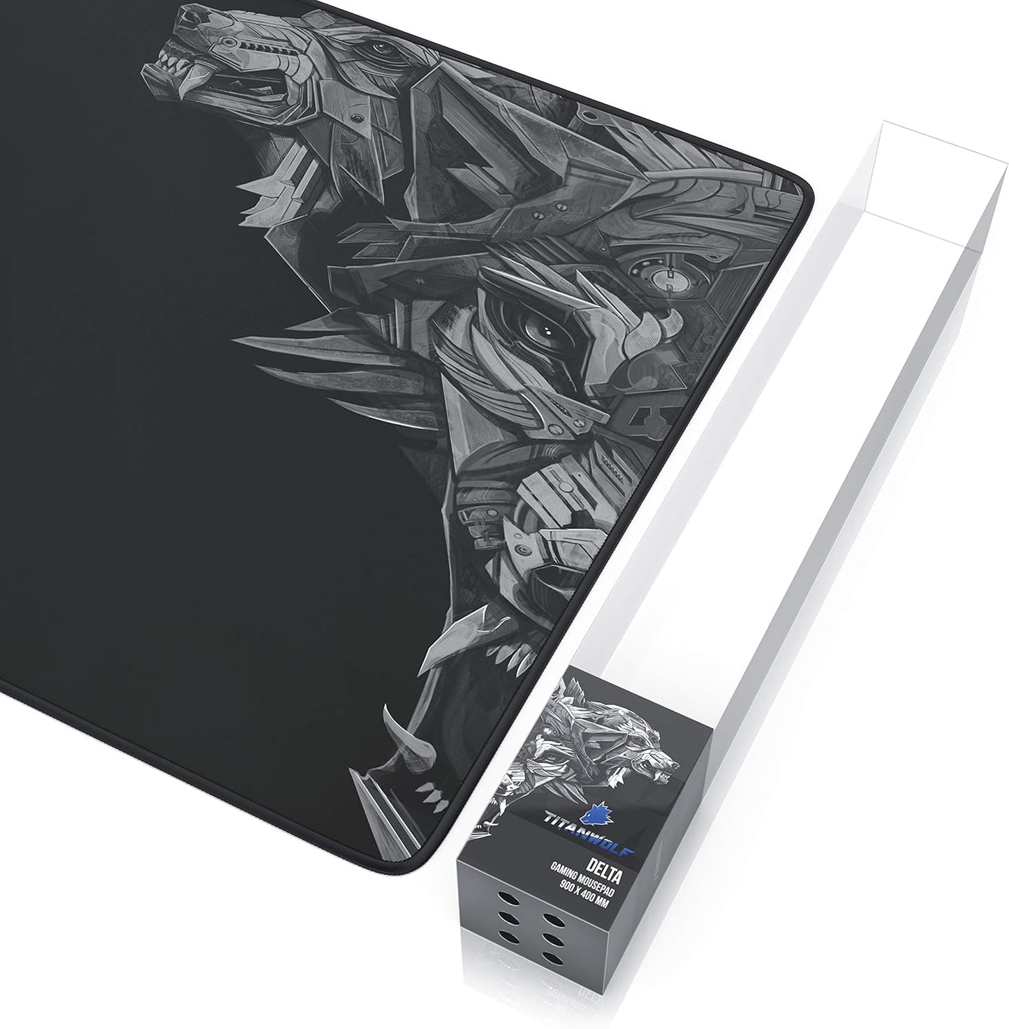 TITANWOLF Alfombrilla Para Ratón Speed Gaming XXL 900 X 400 Mm - XXL Mousepad Mouse Pad - Base Para Mesa Grandes Dimensiones - Mejora La Precisión Y La Velocidad - Resistente