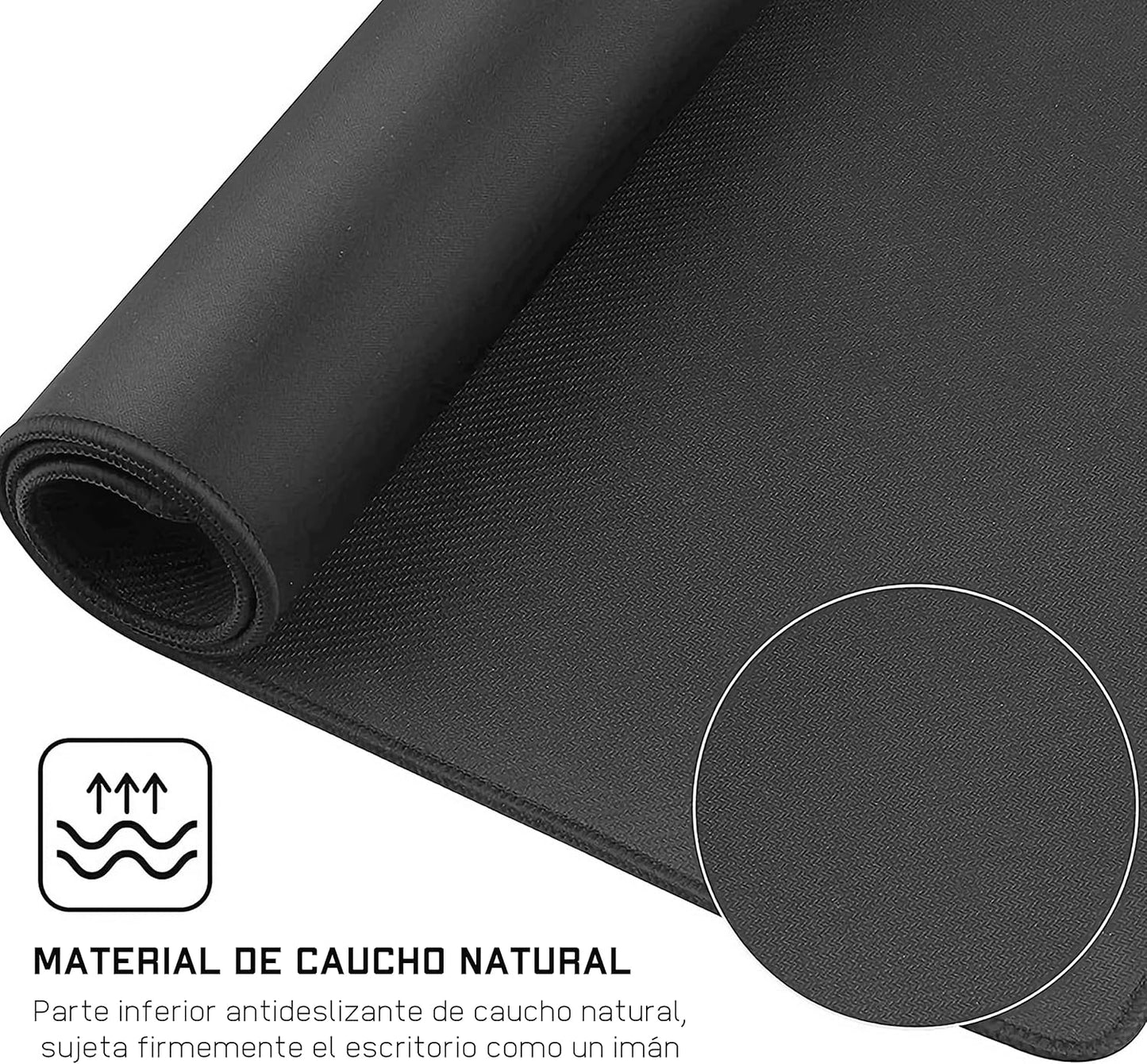 TOVARIN® SUPER Alfombrilla Ratón | Alfombrilla Escritorio EXTRAGRANDE 800X300Mm | Para Teclado Y Ratón BASE ANTIDESLIZANTE | Protector Escritorio | Compatible Con Ratón Láser Y Óptico