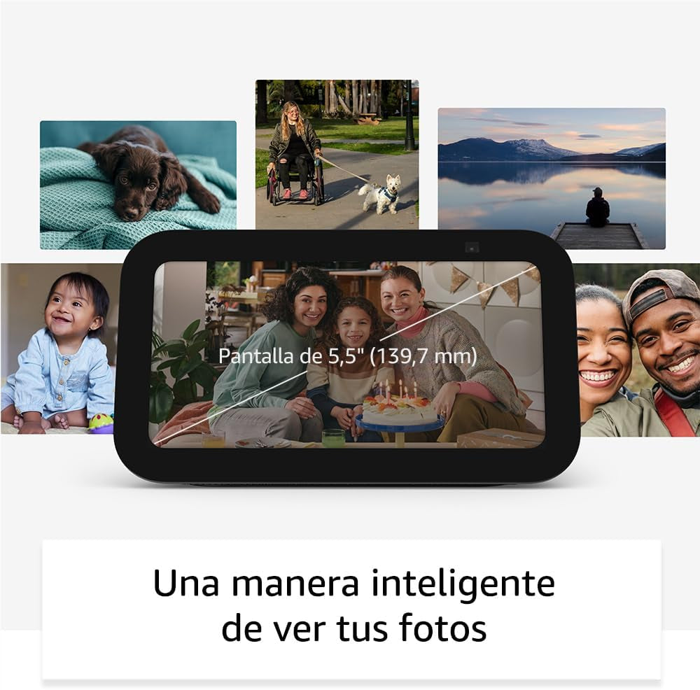 Echo Show 5 (Última Generación) | Pantalla Táctil Inteligente Con Alexa Diseñada Para Controlar Tus Dispositivos De Hogar Digital Y Más | Antracita