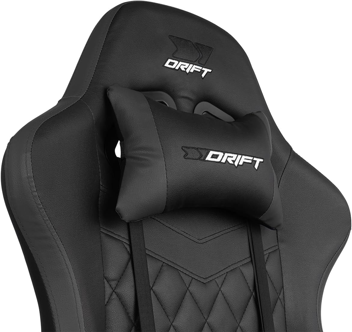 DRIFT GAMING DR35 – Silla Gaming Ergonómica Profesional Con Reposabrazos 2D Ajustables, Soporte Lumbar Y Cervical, Reclinable 135°, Tapizado En Cuero Sintético, Ruedas Silenciosas, Base Robusta, Negro