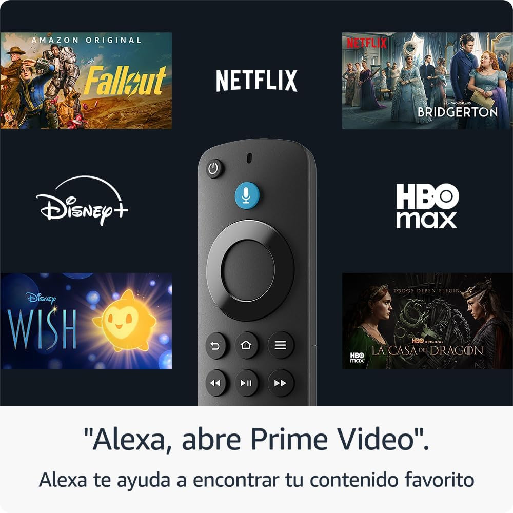 Fire TV Stick HD (Última Generación), Con TV En Directo Gratuita, Mando Por Voz Alexa, Controles De Hogar Digital Y Reproducción En Streaming HD