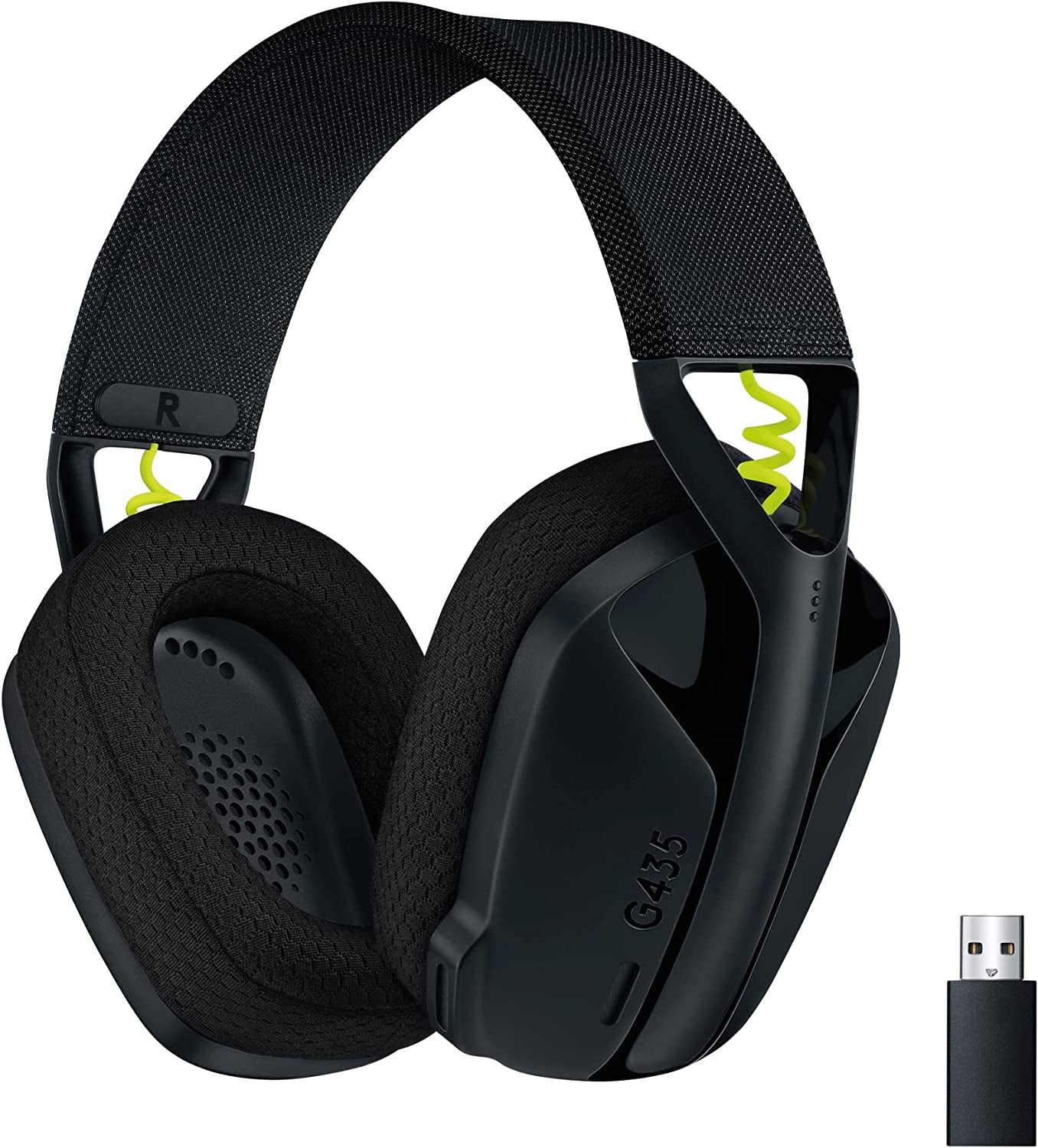 Logitech G G435 Auriculares Inalámbricos LIGHTSPEED Para Gaming, Ligeros, Micrófono Integrado, Batería De 18 Horas, Compatibles Con Dolby Atmos, Bluetooth, PC, PS4, PS5, Móvil, Nintendo Switch - Negro