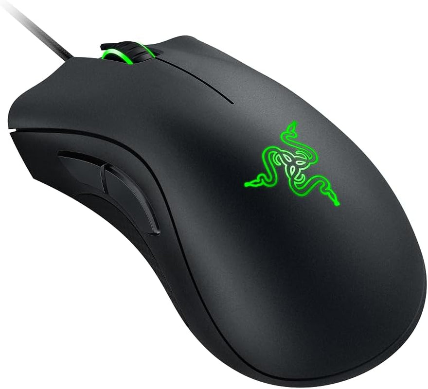 Razer Deathadder Essential - Ratón Gaming Con Sensor Óptico, 6400 DPI (5 Botones Programables, Interruptores Mecánicos, Agarres Laterales De Goma), Negro