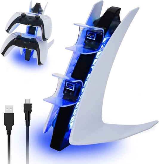 Nexigo Cargador De Controlador PS5 Edición Especial, Estación De Carga Inalámbrica Con Dos Puertos USB C, Base De Carga Rápida USB Dual Para Controlador Sony Playstation 5