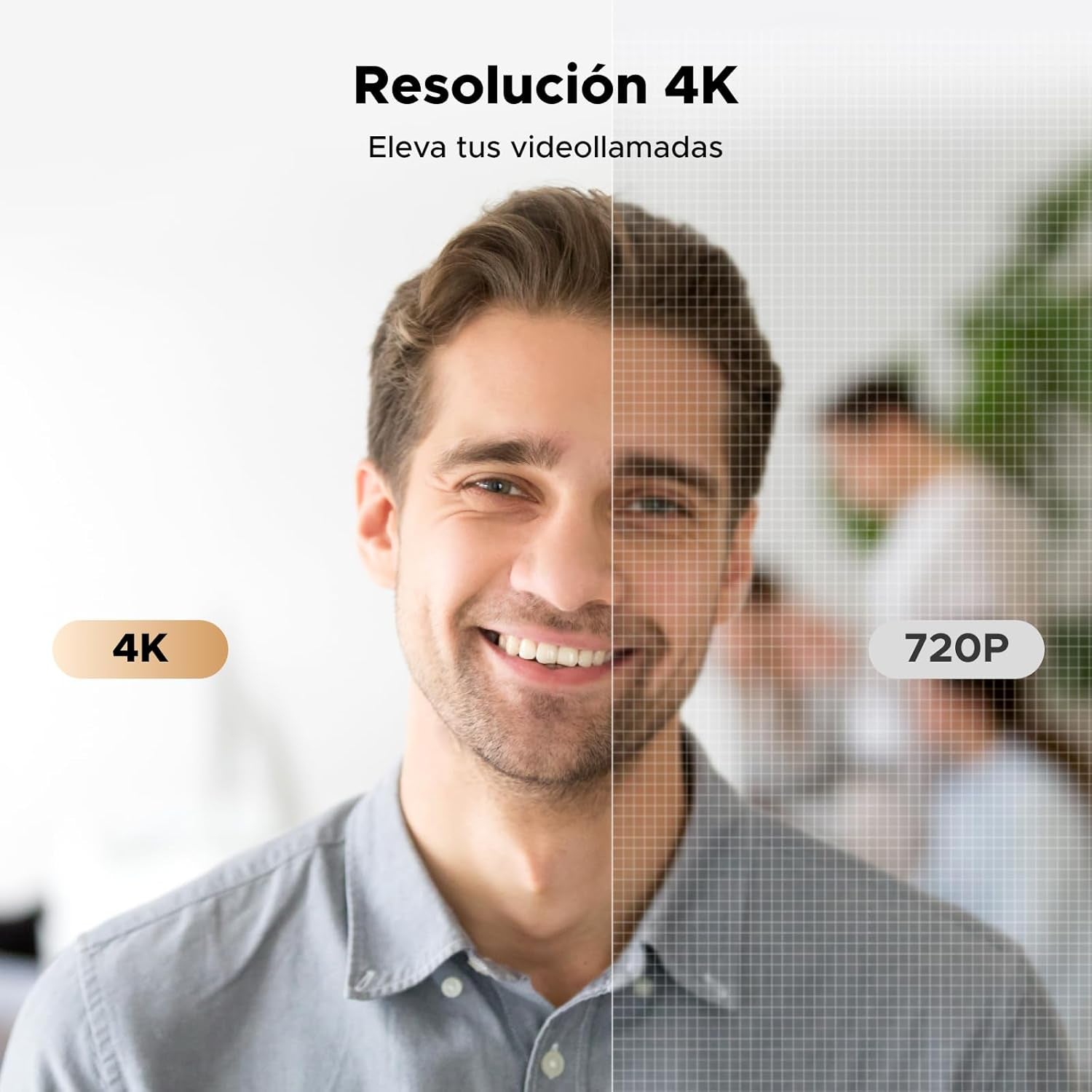 UGREEN Webcam 4K 30FPS Ultra HD USB Webcam Para Ordenador Enfoque Fijo Plug and Play Para Windows Macos Linux Streaming Youtube Skype Call Video Zoom Videoconferencia