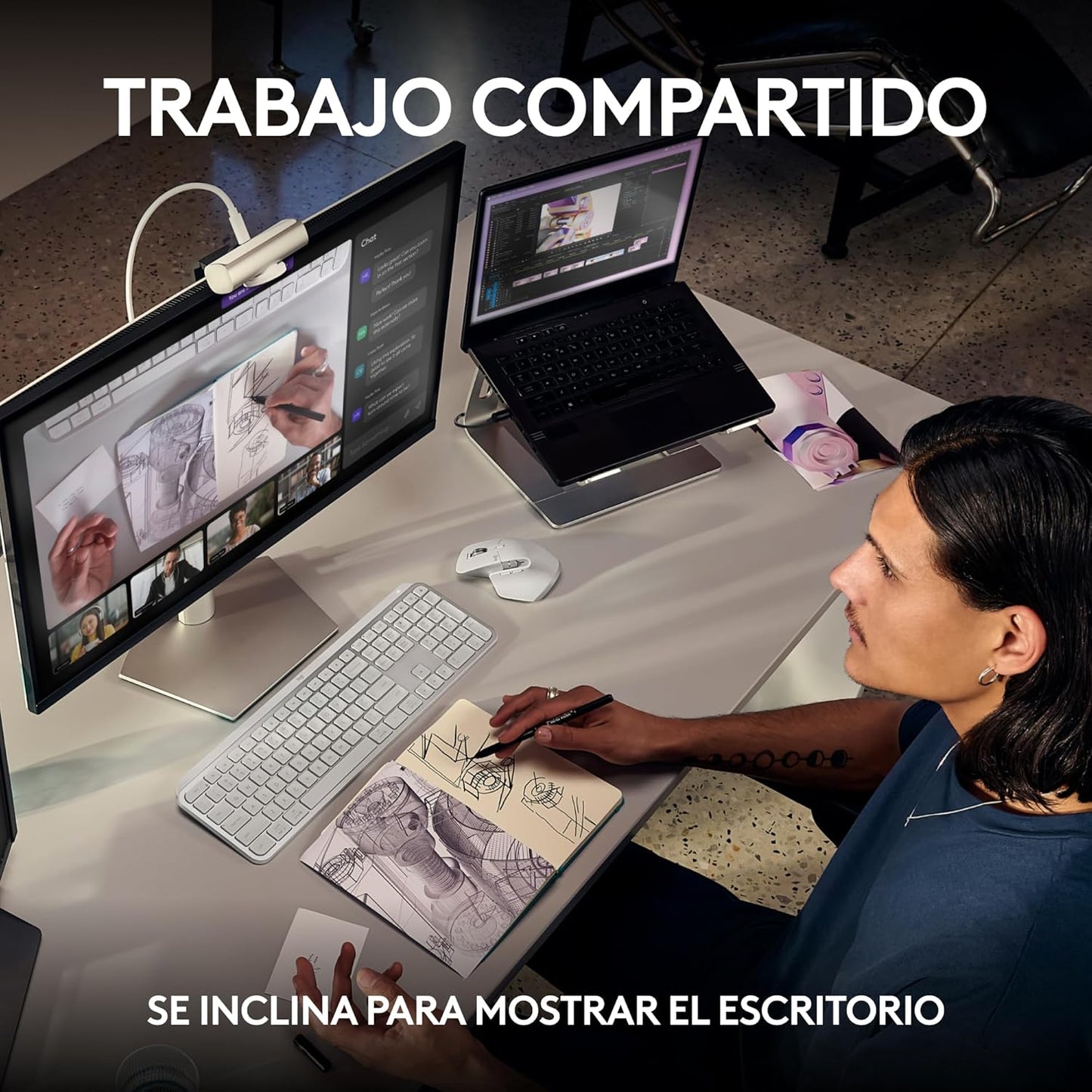 Logitech MX Brio Ultra HD 4K Para Colaboración Y Streaming Cámara Web, 1080P a 60 FPS, Dos Micrófonos Reductores De Ruido, USB-C, Tapa, Compatible Con Microsoft Teams, Zoom, Google Meet, Grafito