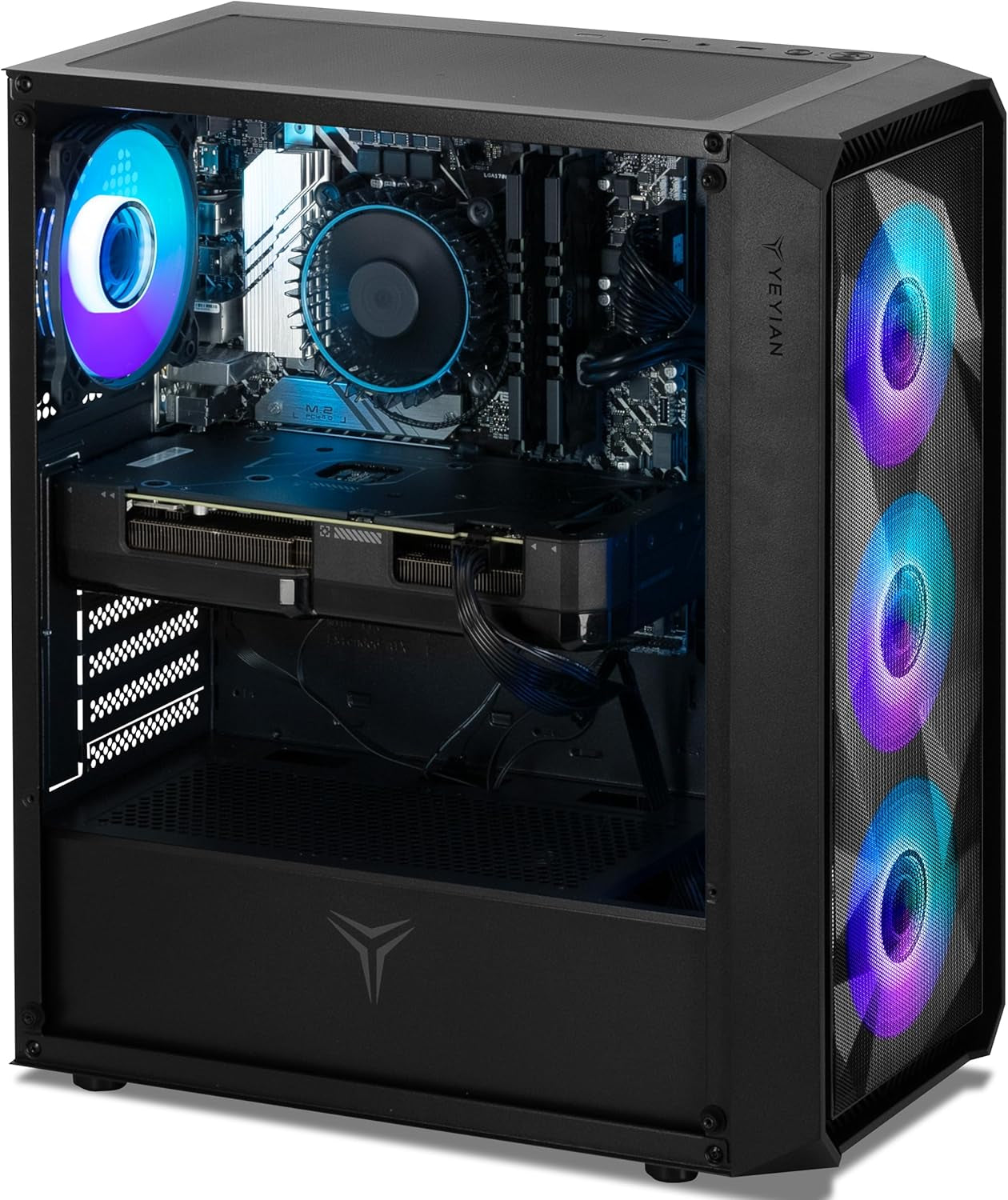 YEYIAN Gaming PC ARGB Intel Core I5 12400F 6 Cores a 4,4 Ghz | Nvidia Geforce RTX 4060 8GB | 16GB DDR5 5600Mhz | 1TB SSD Nvme Gen3 | Wifi 6 + BT 5.2 | LAN 2.5 GB | Win 11 Pro | AI Powered