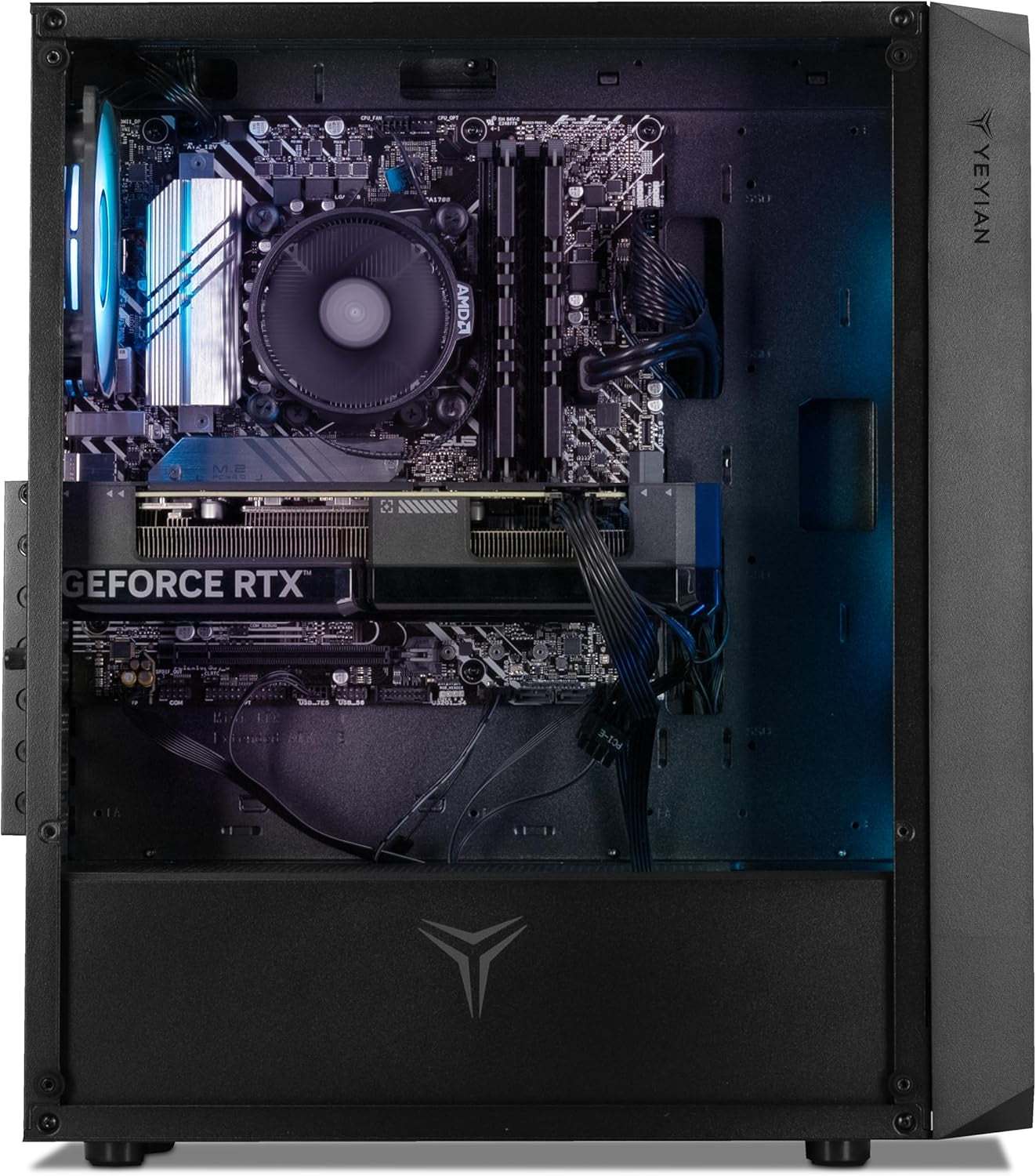 YEYIAN Ordenador PC Gaming AMD Ryzen 7 5700 8 Cores a 4.6 Ghz Y Nvidia Geforce RTX 4060 8GB | 16GB DDR4 3200Mhz | 1TB SSD Nvme Gen3 | Wifi 6 + BT 5.2 | Ethernet | Win 11 Pro