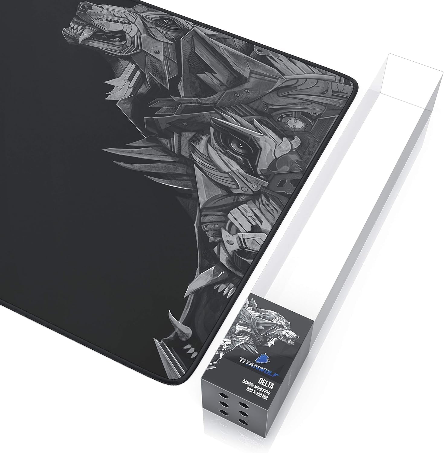 TITANWOLF Alfombrilla Para Ratón Speed Gaming XXL 900 X 400 Mm - XXL Mousepad Mouse Pad - Base Para Mesa Grandes Dimensiones - Mejora La Precisión Y La Velocidad - Resistente