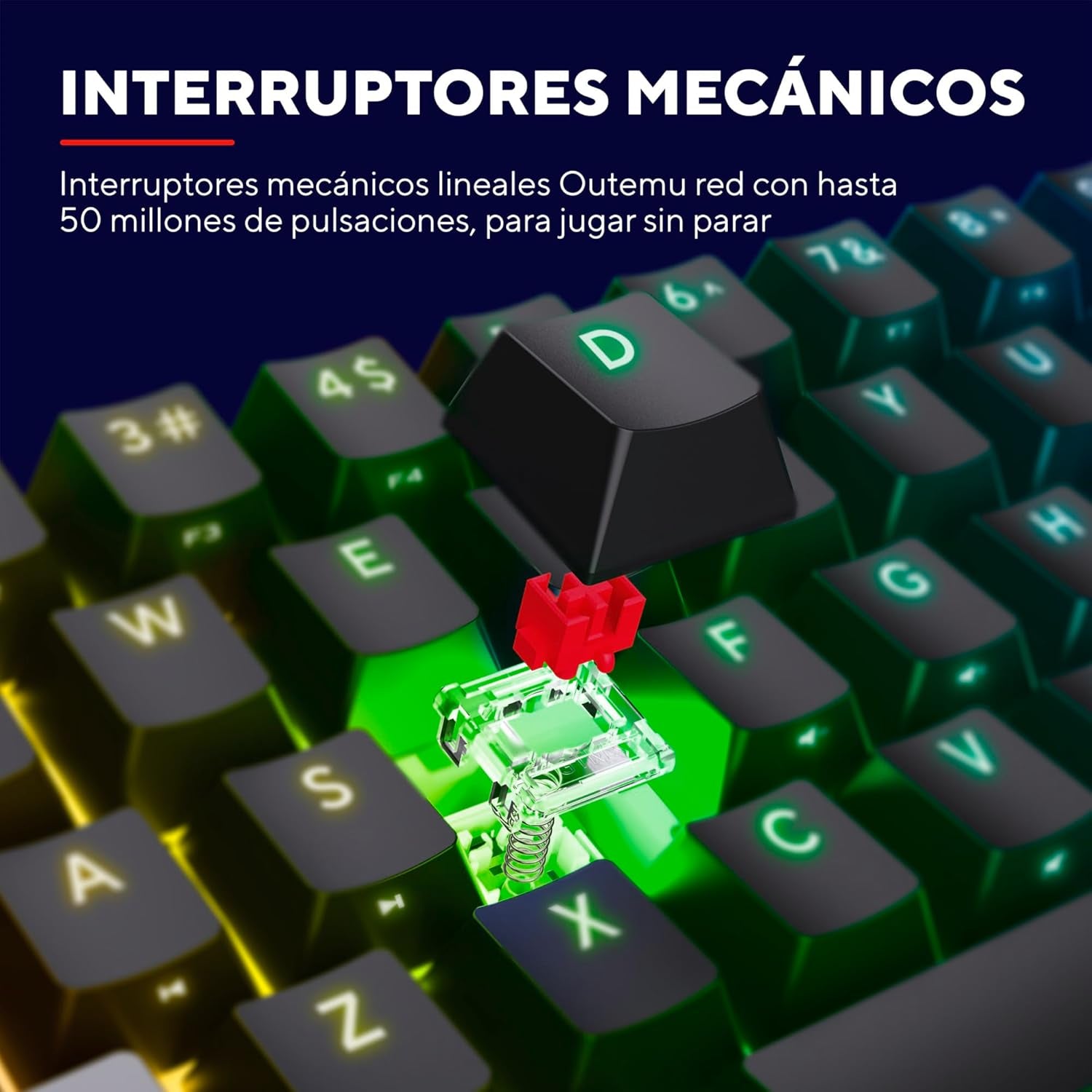 Trust Gaming GXT 867 Acira Teclado Mecánico 60% Español QWERTY, Teclas De Doble Función, Iluminación RGB, Mini Teclado Gaming Compacto Programmable Con Cable USB PC Portátil - Negro/Gris