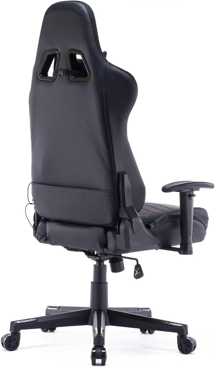 La Voglia Di Fare Reaper - Silla De Gaming Profesional Con Tecnología LED RGB Integrada, Respaldo Reclinable, Perfiles LED Coloridos Personalizables Con Amplia Selección De Color (Negro)