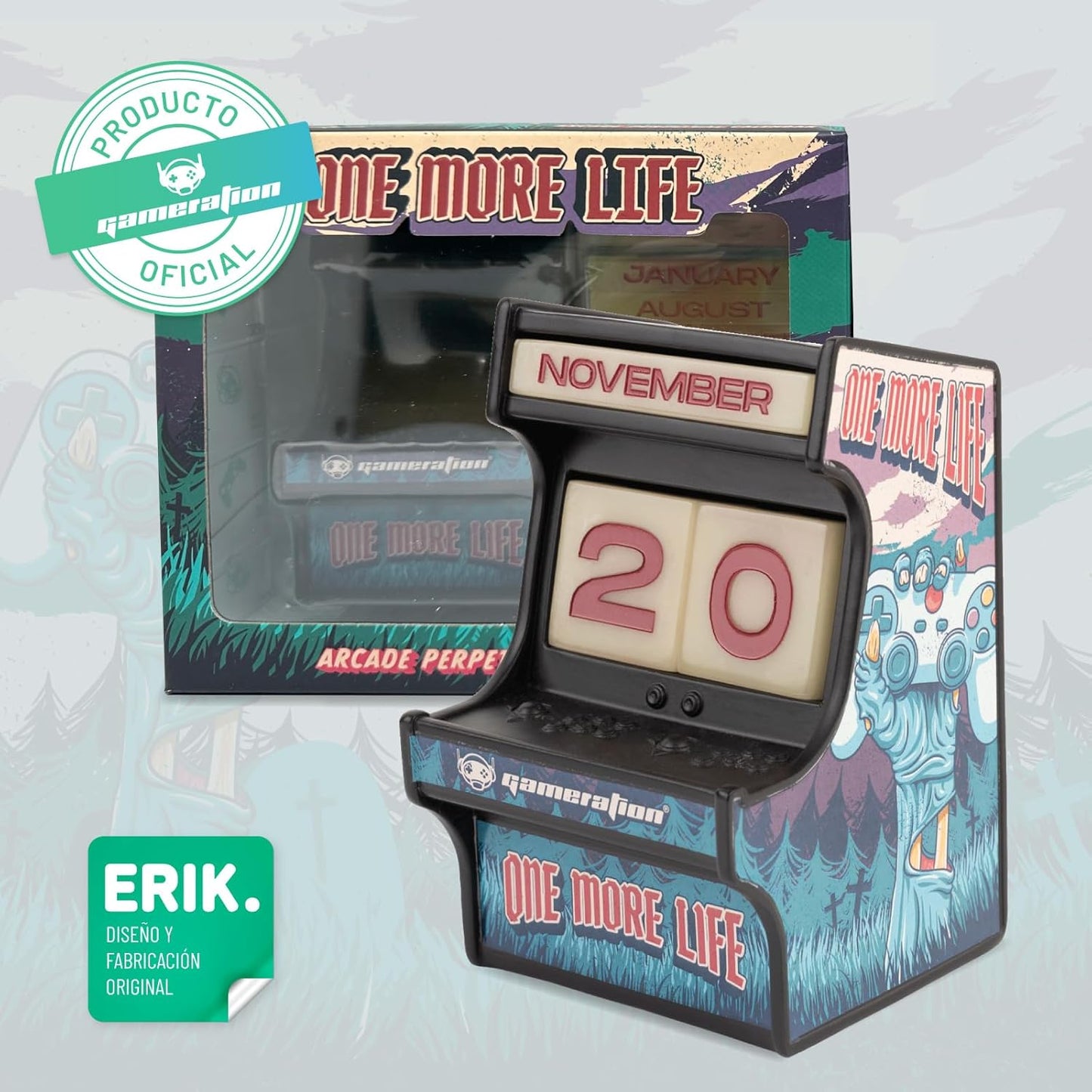 Calendario Perpetuo Sobremesa Maquina Arcade - Decoracion Gamer : Setup Gaming Brilla En La Ocuridad - Regalos Gamer | Decoracion Escritorio, Decoracion Habitacion Juvenil