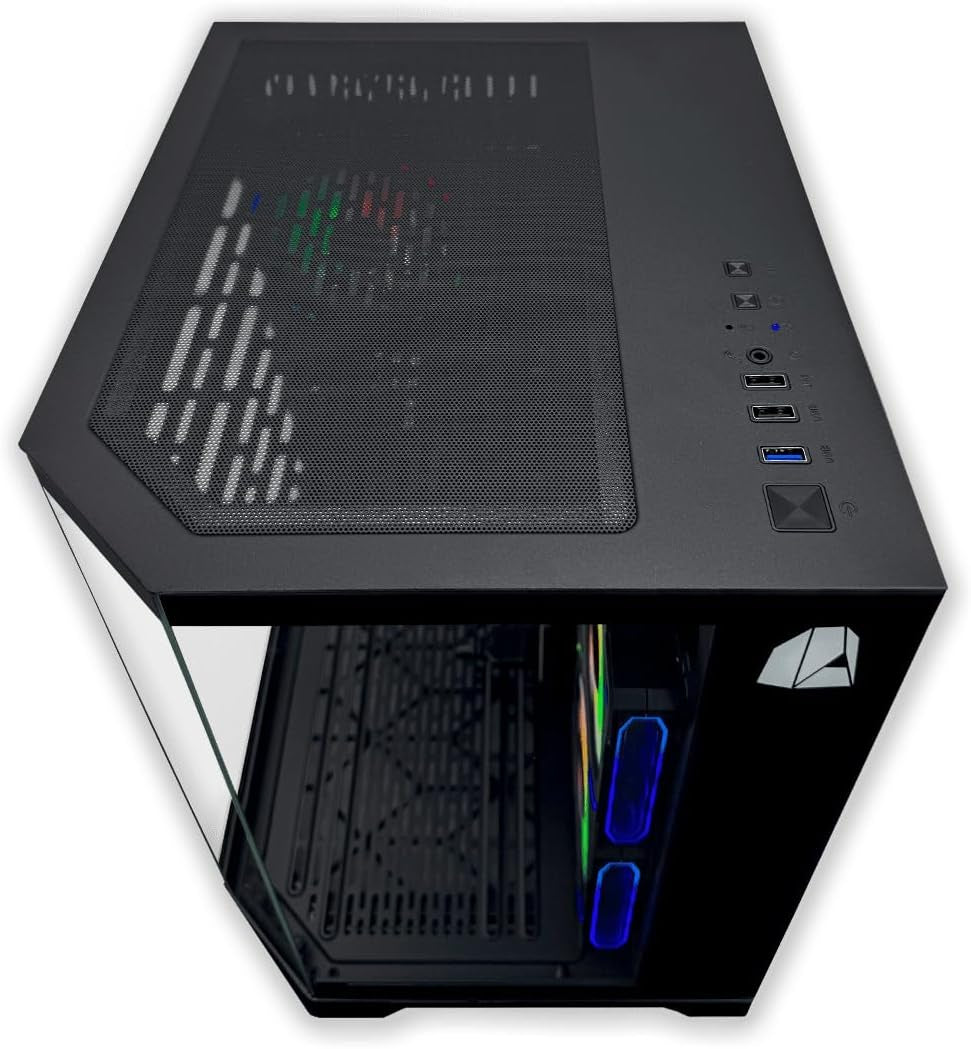 Nitropc - Pack Bronze | PC Gaming Completo (AMD Ryzen 5 4650G 6/12 4.2Ghz, RX Vega 7, RAM 16GB, M.2 1TB, Windows 11 | Wifi, Monitor 24", Teclado, Ratón, Auriculares) Ordenador Sobremesa (Negro)