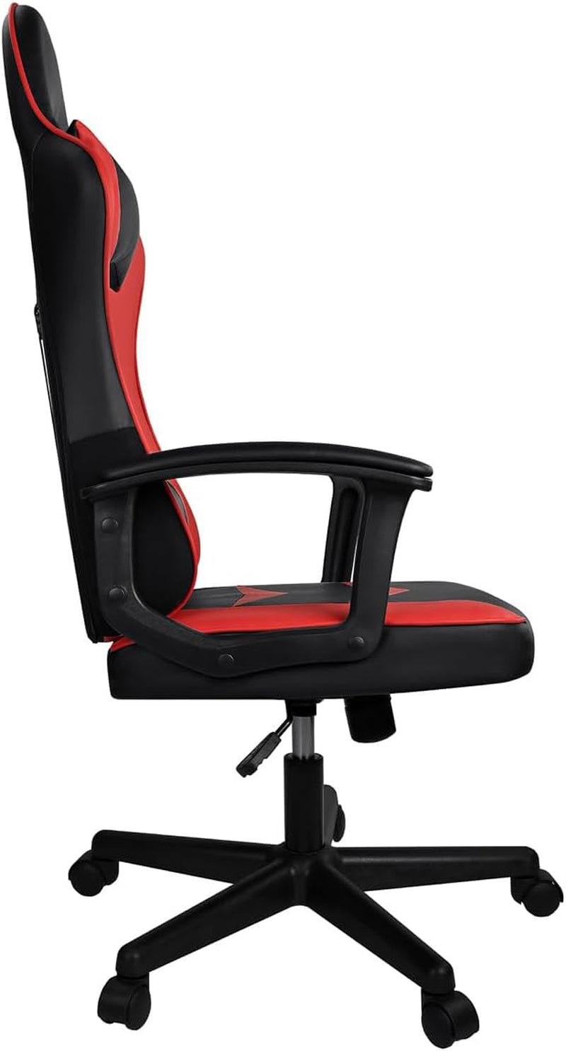 Silla Gaming Ergonómica Reclinable Con Cojín Lumbar Y Cervical | Respaldo Alto Acolchado | Altura Ajustable | Ruedas Giratorias 360° Y Reposabrazos | Ideal Ordenador, Oficina, Videojuego O Escritorio