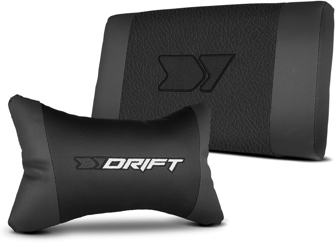 DRIFT GAMING DR35 – Silla Gaming Ergonómica Profesional Con Reposabrazos 2D Ajustables, Soporte Lumbar Y Cervical, Reclinable 135°, Tapizado En Cuero Sintético, Ruedas Silenciosas, Base Robusta, Negro