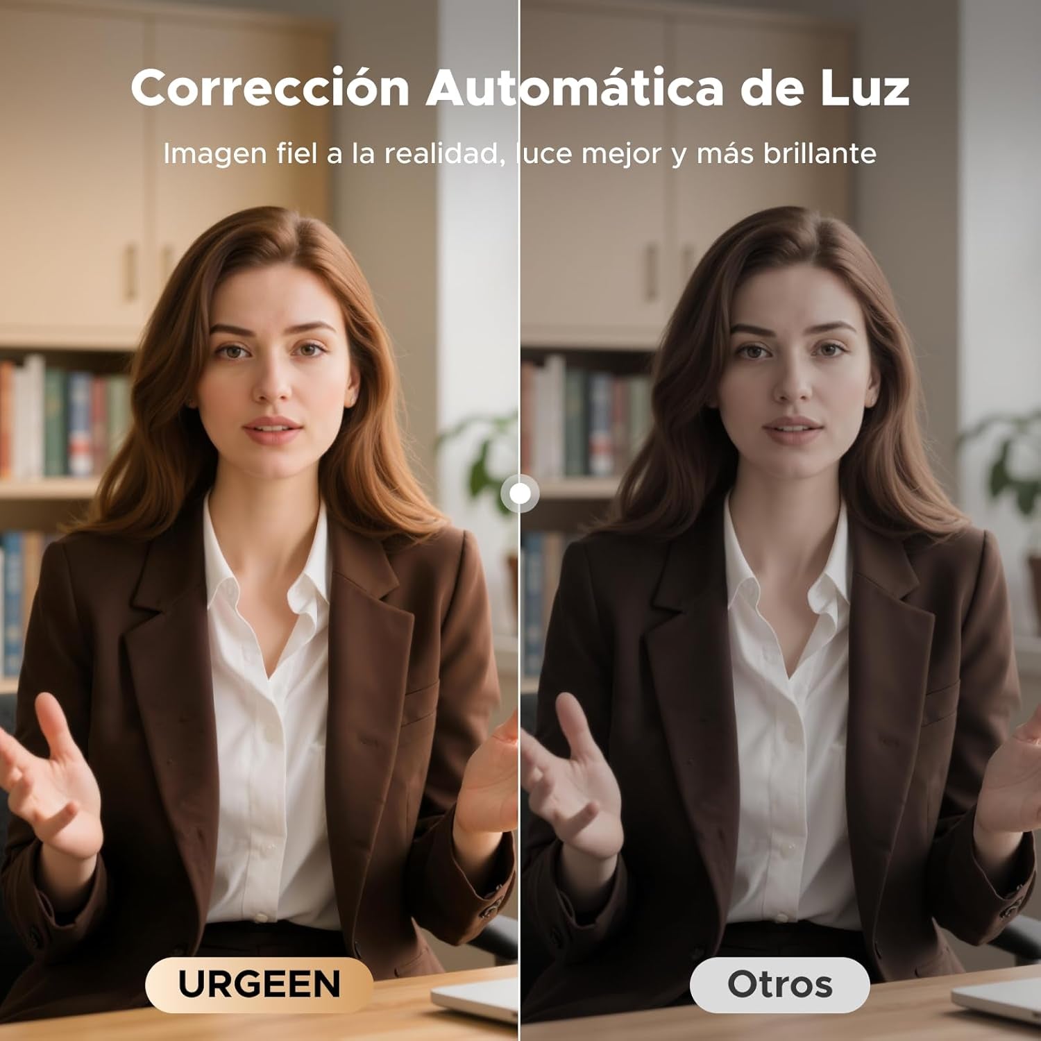 UGREEN Webcam 4K 30FPS Ultra HD USB Webcam Para Ordenador Enfoque Fijo Plug and Play Para Windows Macos Linux Streaming Youtube Skype Call Video Zoom Videoconferencia