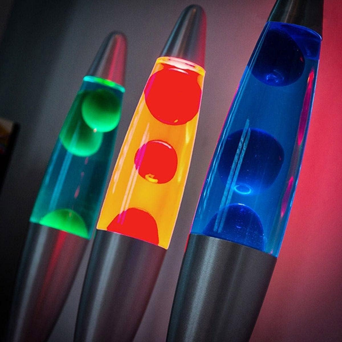 Innovagoods® Lampara De Lava, Lámpara De Lava Relajante, Lamparas De Mesita De Noche, Funciona Con Una Bombilla R39 De 25W, Ideal Para Habitación, Salón, Sala De Estar. (Color Verde)