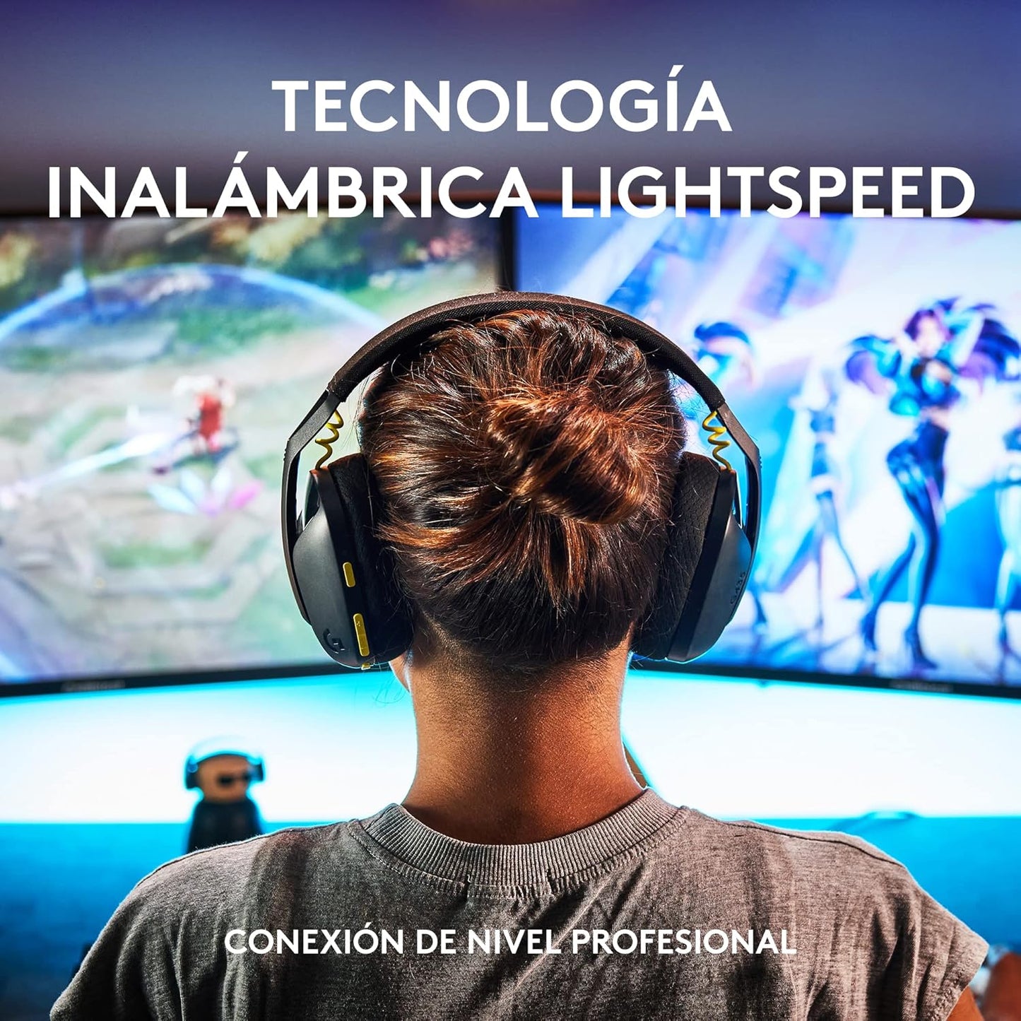 Logitech G G435 Auriculares Inalámbricos LIGHTSPEED Para Gaming, Ligeros, Micrófono Integrado, Batería De 18 Horas, Compatibles Con Dolby Atmos, Bluetooth, PC, PS4, PS5, Móvil, Nintendo Switch - Negro