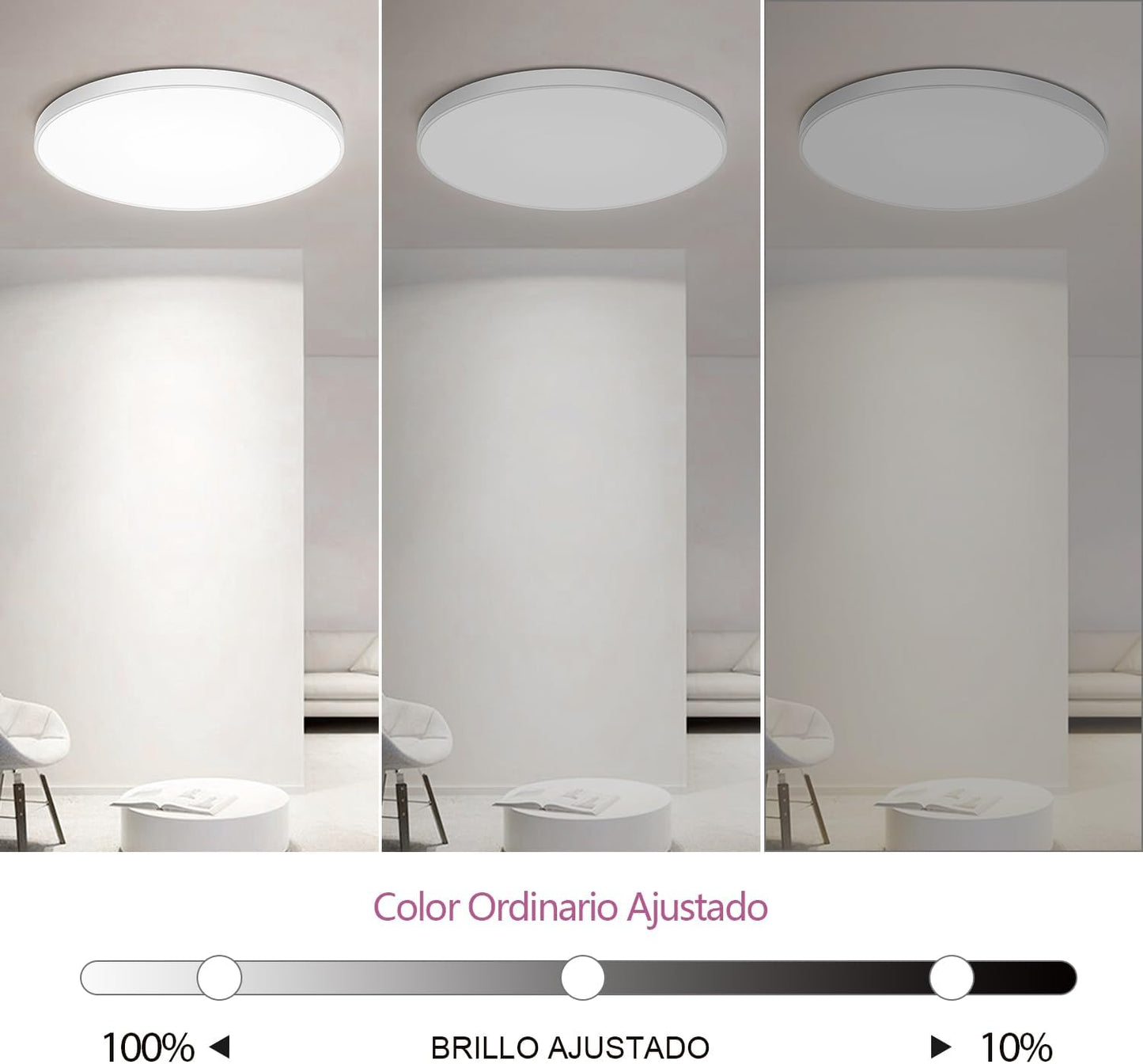 ® Lampara Techo LED 30W, Plafon RGB Redondo 2700K-6500K, Regulable, Compatible Con Alexa, Control APP, Mando a Distancia, Para Dormitorio, Salon, Cocina