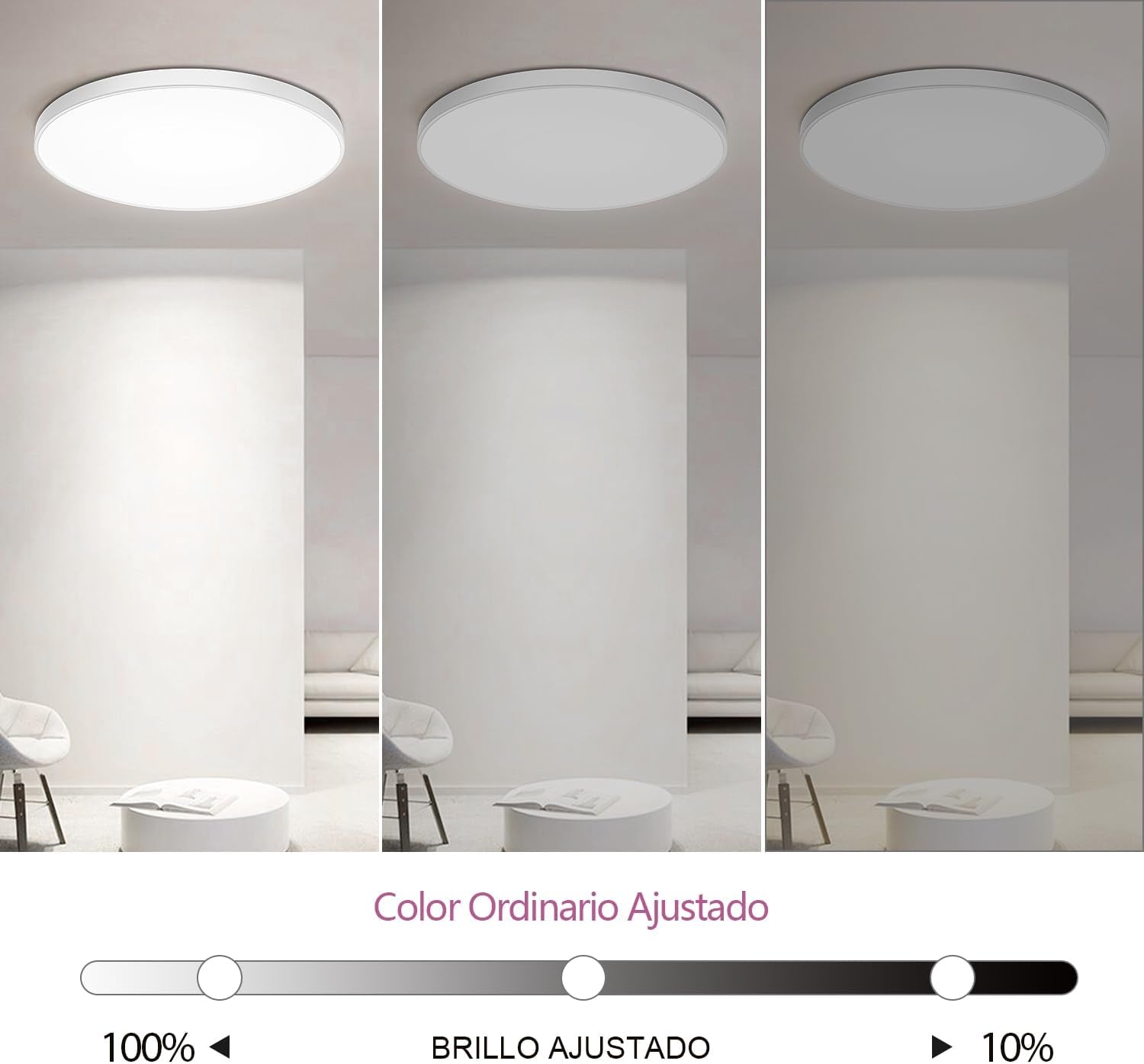 ® Lampara Techo LED 30W, Plafon RGB Redondo 2700K-6500K, Regulable, Compatible Con Alexa, Control APP, Mando a Distancia, Para Dormitorio, Salon, Cocina
