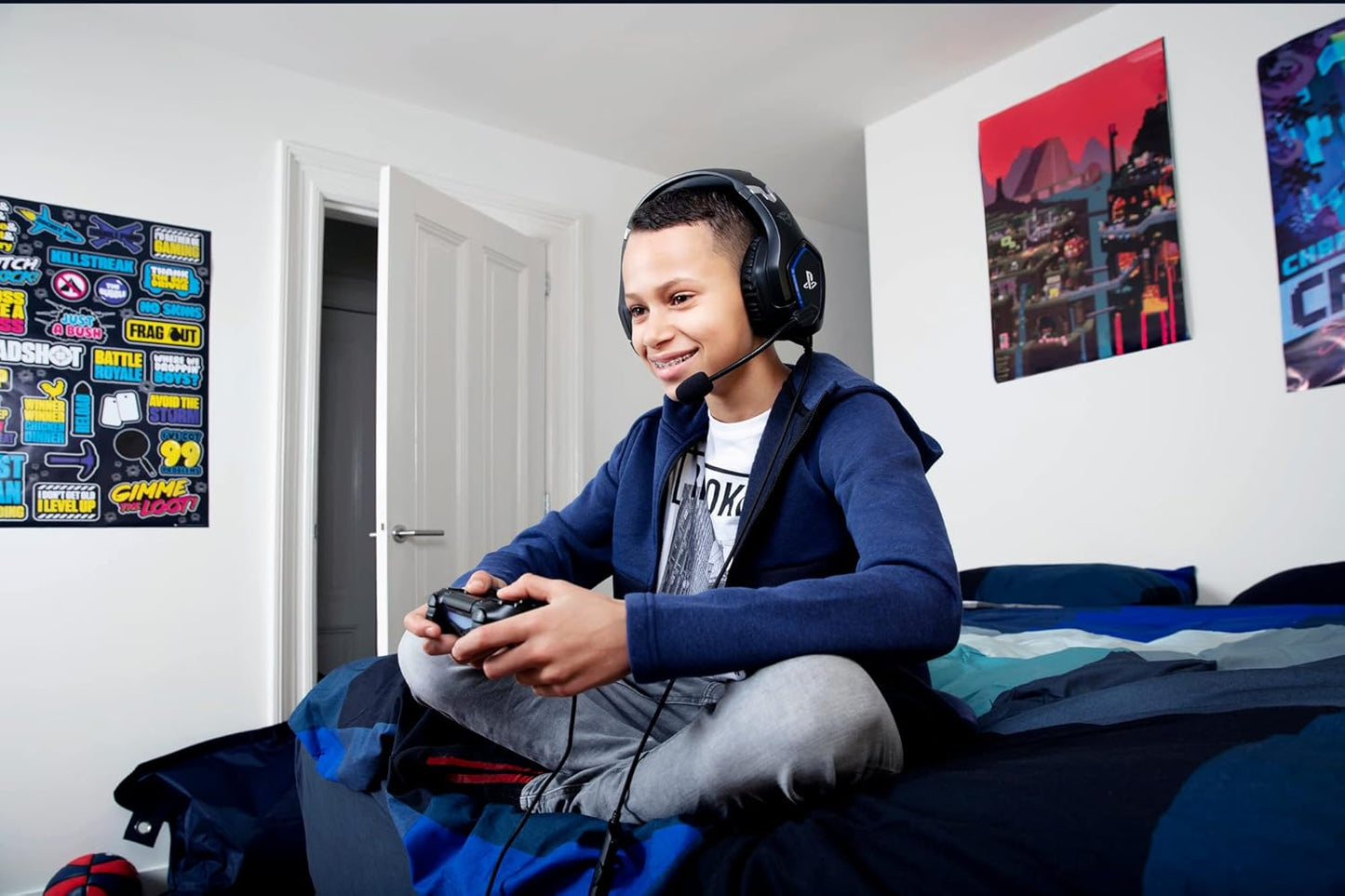 Trust Gaming Cascos PS4 Y PS5 Auriculares De Gaming GXT 488 Forze, Licencia Oficial Para Playstation, Micrófono Plegable, Altavoces Activos De 50 Mm, Cable Trenzado De Nailon De 1.2 M, Negro
