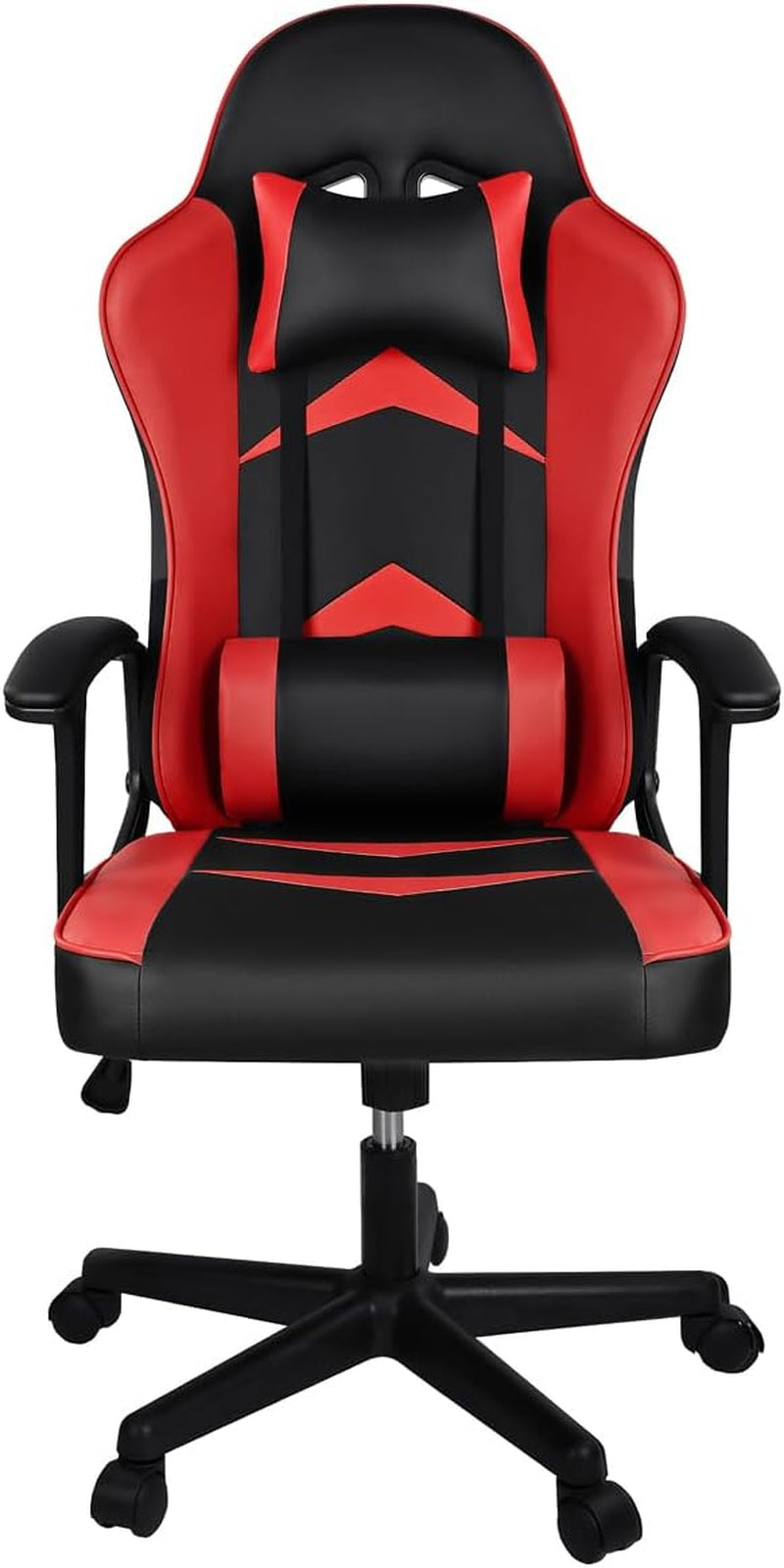 Silla Gaming Ergonómica Reclinable Con Cojín Lumbar Y Cervical | Respaldo Alto Acolchado | Altura Ajustable | Ruedas Giratorias 360° Y Reposabrazos | Ideal Ordenador, Oficina, Videojuego O Escritorio