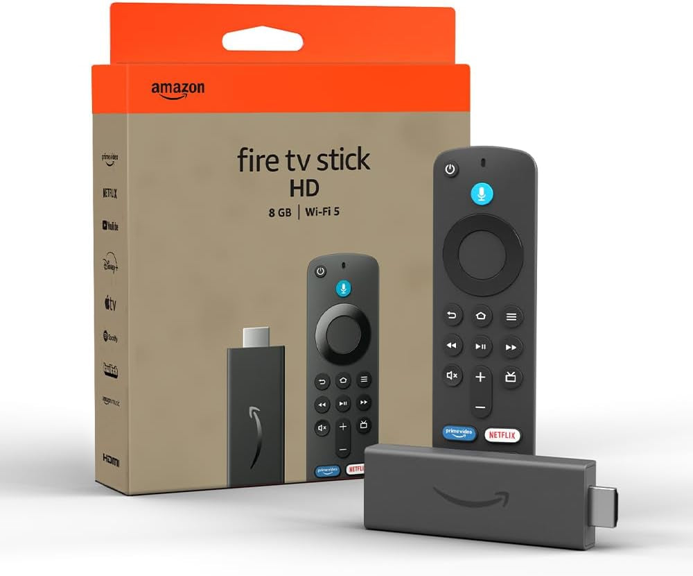 Fire TV Stick HD (Última Generación), Con TV En Directo Gratuita, Mando Por Voz Alexa, Controles De Hogar Digital Y Reproducción En Streaming HD