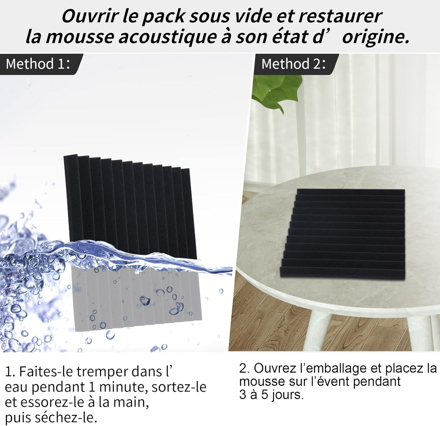 24 Paneles Acústicos De Alta Densidad 30X30X2.5Cm, Espuma Acústica Retardante De Llama Para Insonorización Pared, Estudio, Oficina, Absorción De Sonido Con 100% Fibra De Poliéster, Decorativos