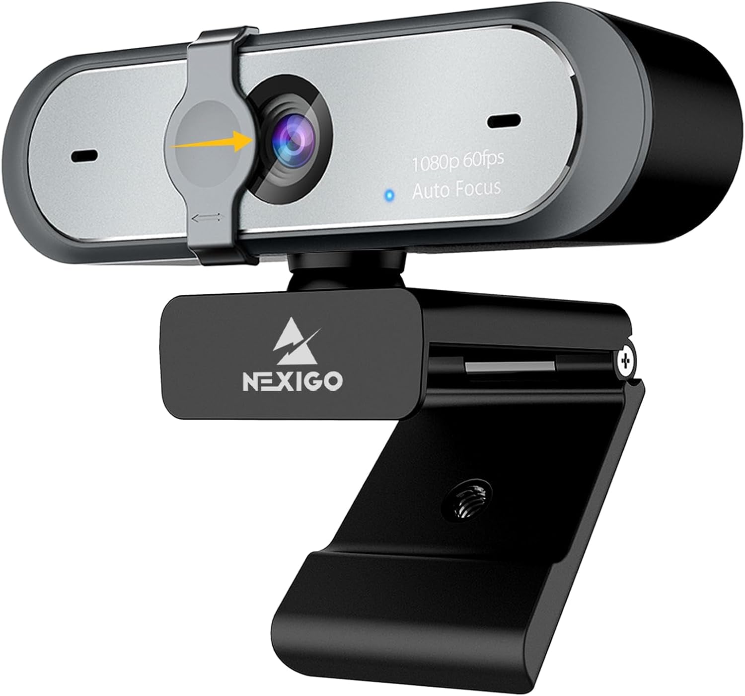 Nexigo N660P 60FPS 1080P Webcam Con Enfoque Automático, Micrófonos Duales Y Cubierta De Privacidad, Pro HD USB Cámara Web Para PC OBS Gaming Conferencias Con Zoom Skype Facetime Teams