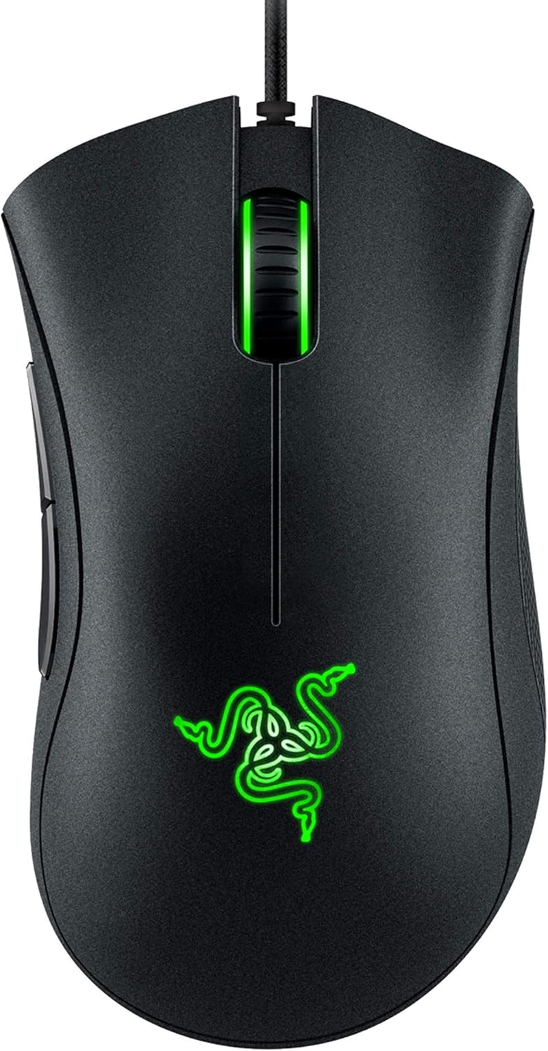 Razer Deathadder Essential - Ratón Gaming Con Sensor Óptico, 6400 DPI (5 Botones Programables, Interruptores Mecánicos, Agarres Laterales De Goma), Negro