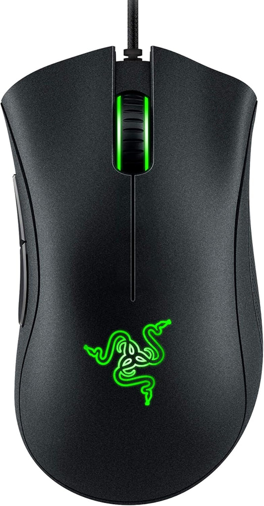 Razer Deathadder Essential - Ratón Gaming Con Sensor Óptico, 6400 DPI (5 Botones Programables, Interruptores Mecánicos, Agarres Laterales De Goma), Negro