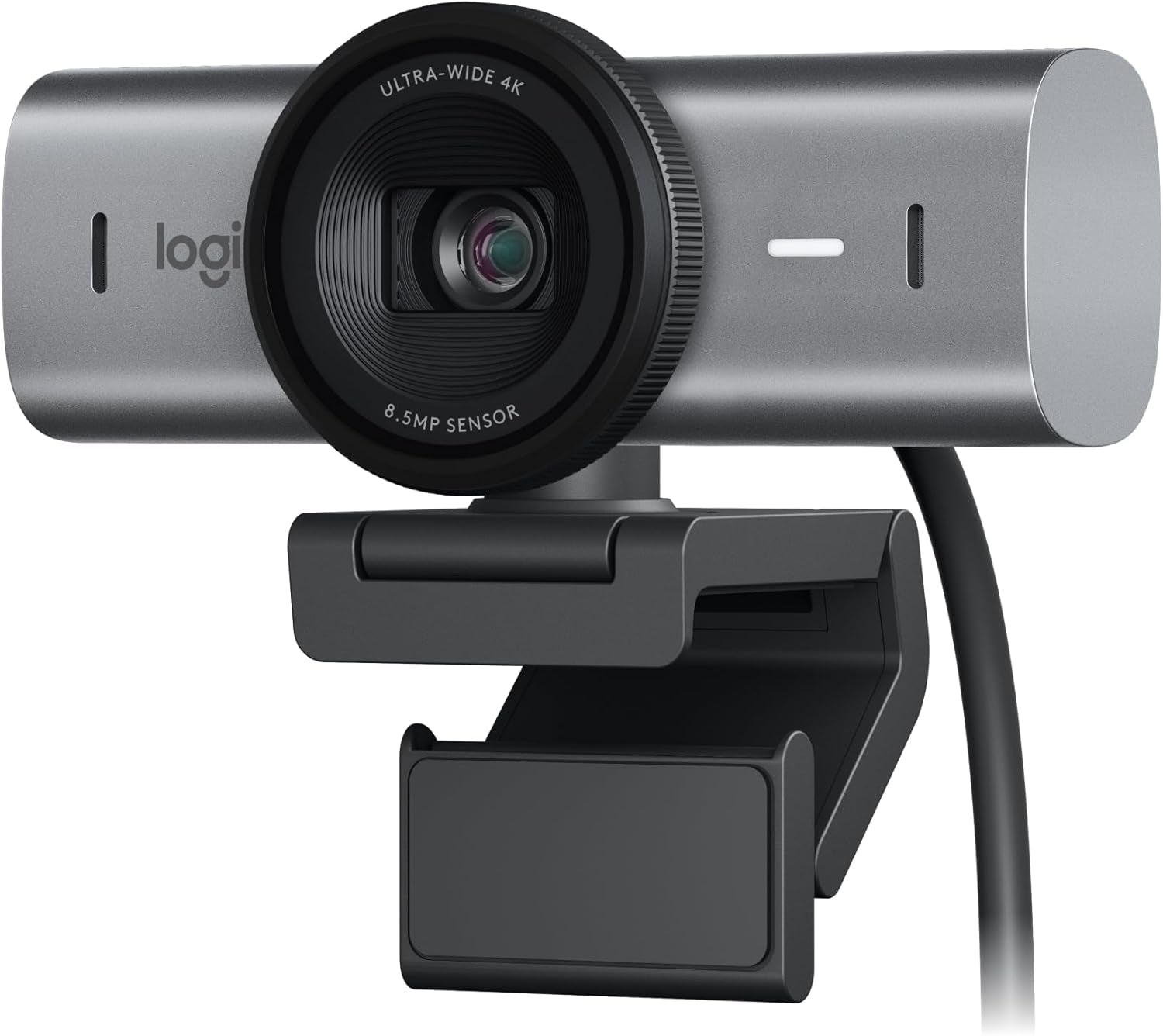 Logitech MX Brio Ultra HD 4K Para Colaboración Y Streaming Cámara Web, 1080P a 60 FPS, Dos Micrófonos Reductores De Ruido, USB-C, Tapa, Compatible Con Microsoft Teams, Zoom, Google Meet, Grafito