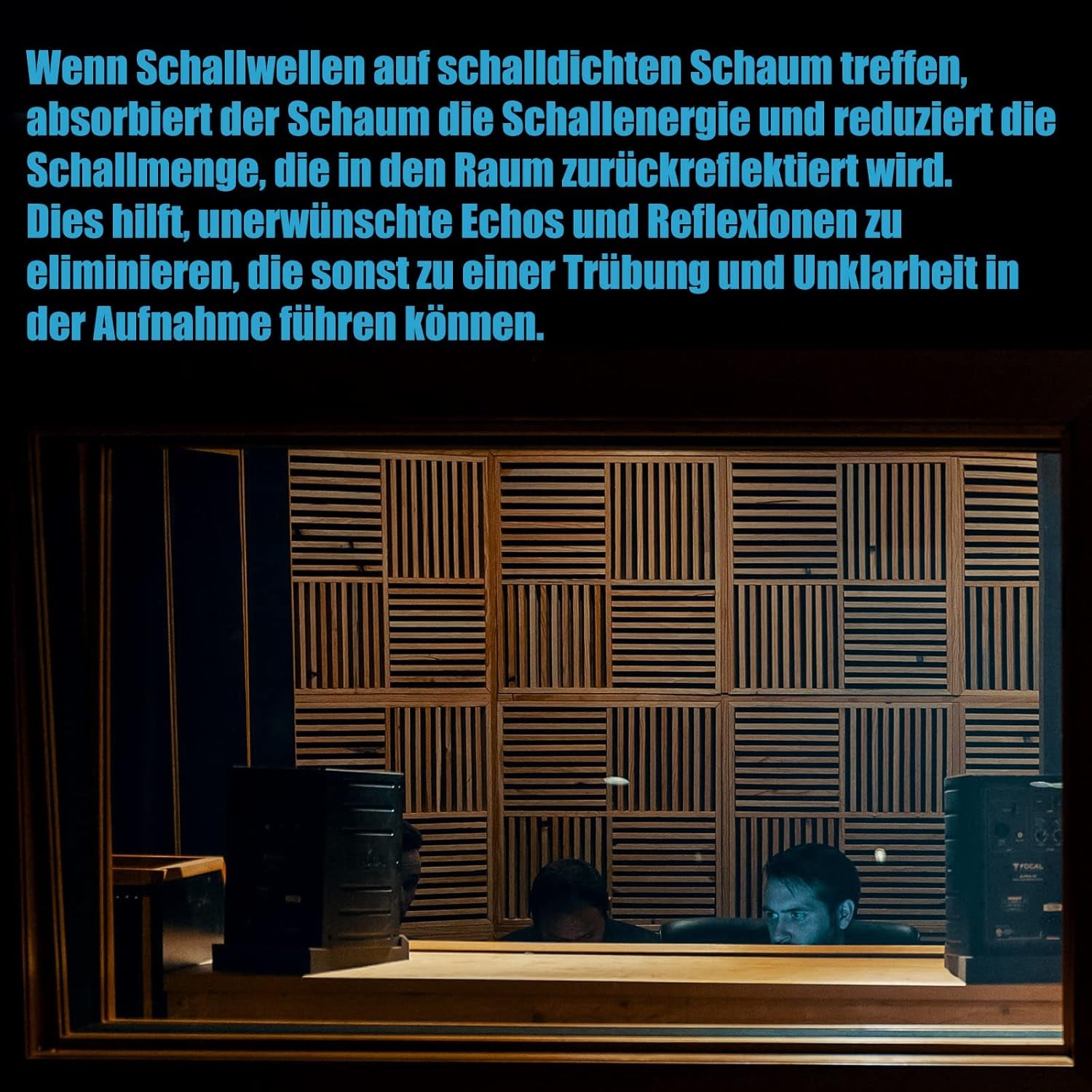 24 Paneles Acústicos De Alta Densidad 30X30X2.5Cm, Espuma Acústica Retardante De Llama Para Insonorización Pared, Estudio, Oficina, Absorción De Sonido Con 100% Fibra De Poliéster, Decorativos