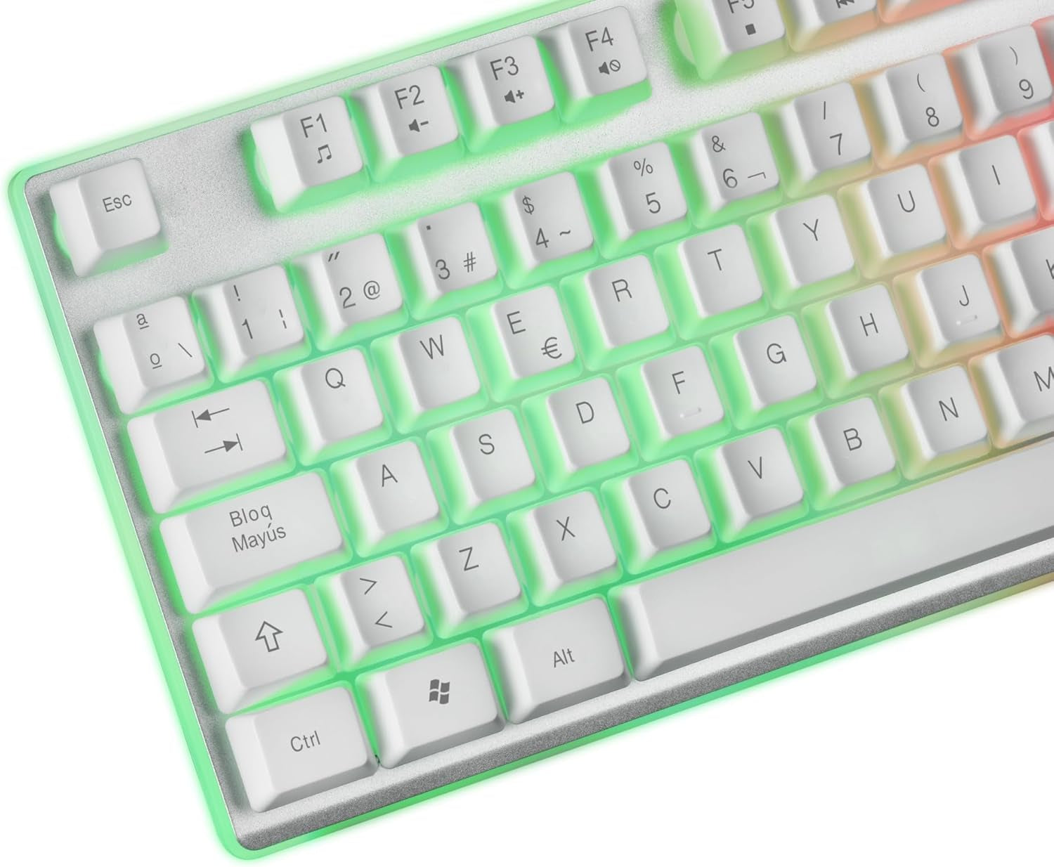 Mars Gaming MCPX, Combo Gaming 3En1 Con Teclado H-Mech Iluminado, Ratón Ultraligero 10000 Dpi Con Software Y Alfombrilla XXL, Compatible Con PC, PS4, PS5, Xbox, Idioma Español, Blanco