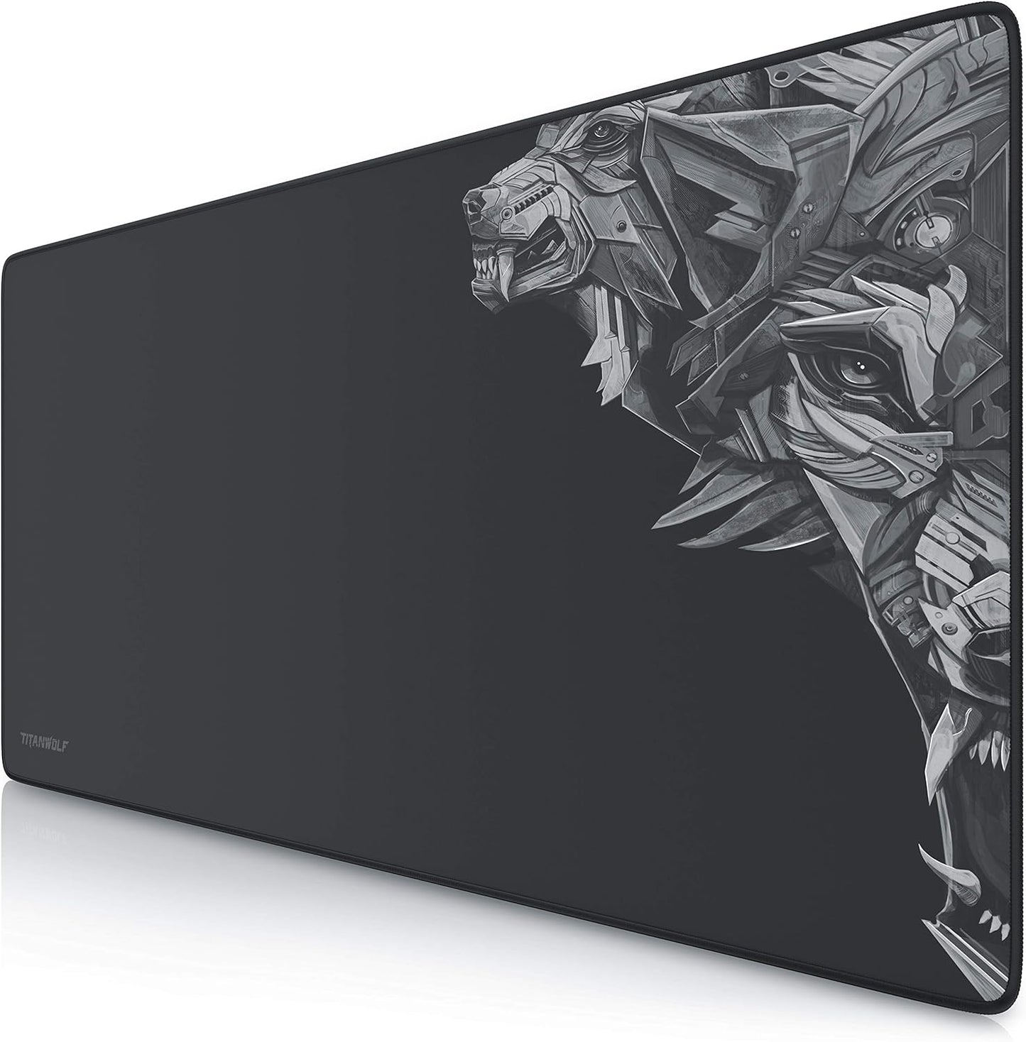TITANWOLF Alfombrilla Para Ratón Speed Gaming XXL 900 X 400 Mm - XXL Mousepad Mouse Pad - Base Para Mesa Grandes Dimensiones - Mejora La Precisión Y La Velocidad - Resistente