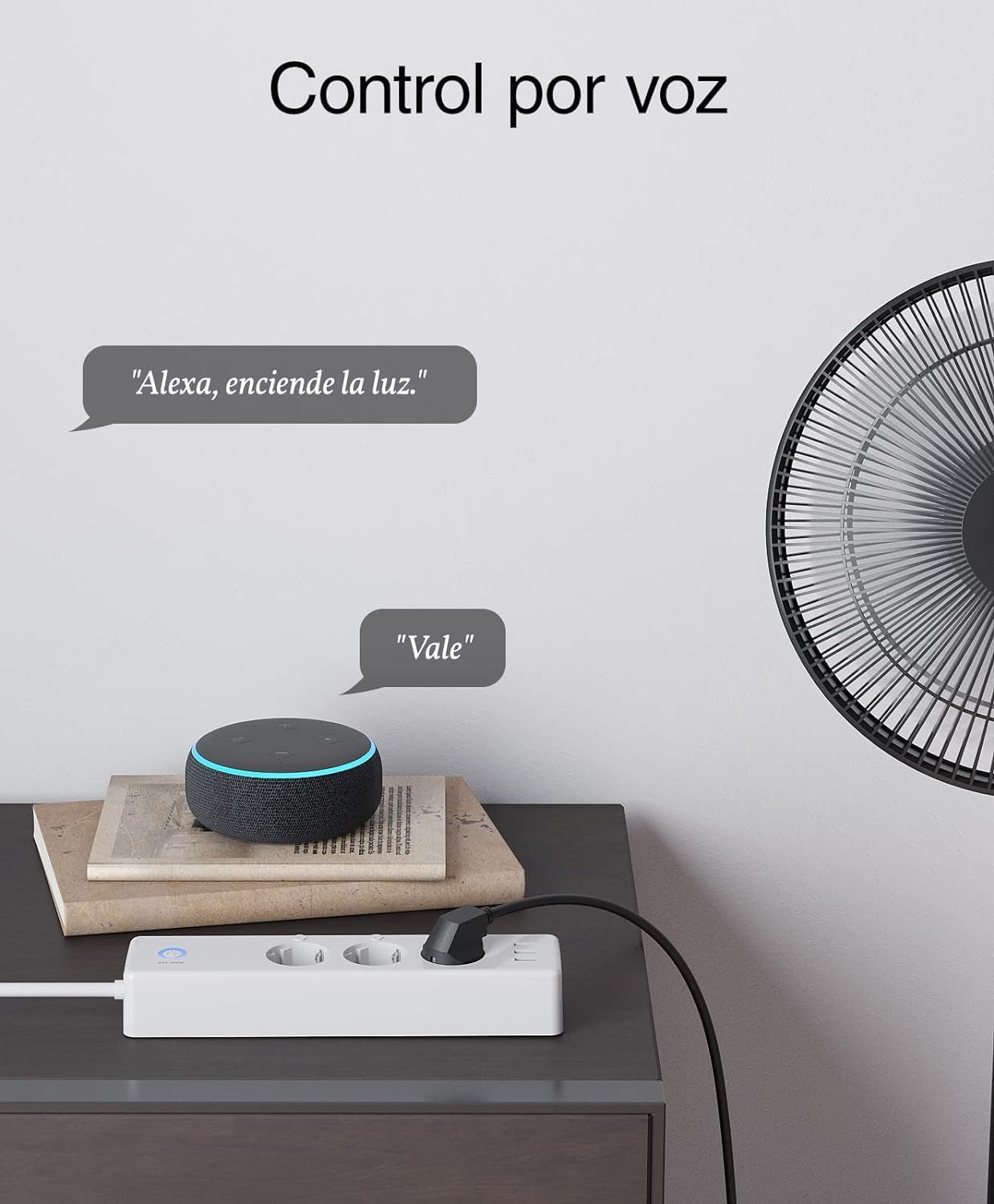 Ghome Smart Regleta Inteligente Alexa Con 3 Enchufes Y 3 USB, Regleta Wifi Programable Con Monitoreo De Consumo, Smart Plug Función De Temporizador, Compatible Con Alexa Y Google Home, 1.5M Ver2.0