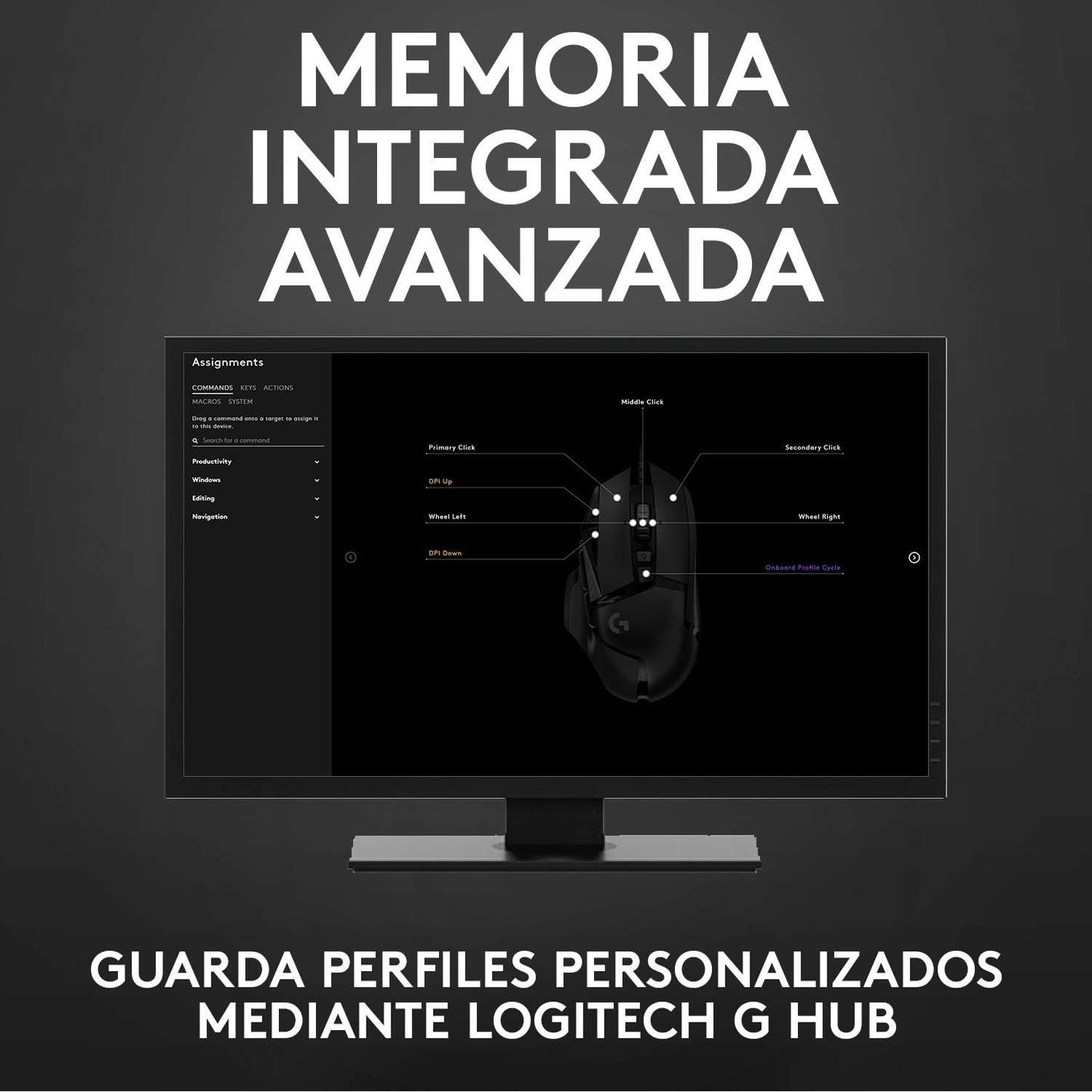 Logitech G502 HERO Ratón Gaming Con Cable Alto Rendimiento, Captor HERO 25K, 25,600 DPI, RGB, Peso Personalizable, 11 Botones Programables, Memoria Integrada, Pc/Mac - Negro