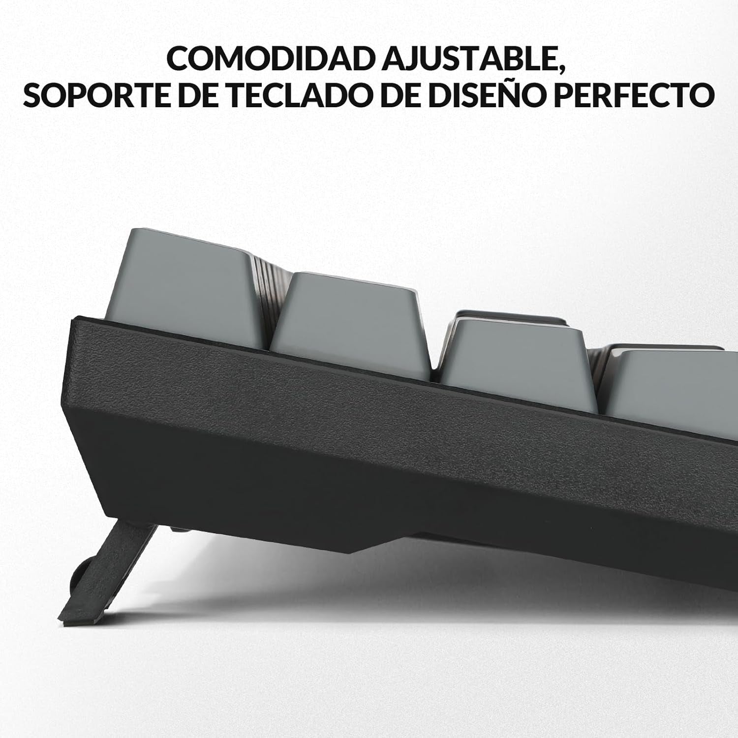 RK802 Teclado Gaming Mecánico, 3 Modos De Conectividad, Retroiluminación RGB, 60% Layout Español (Interruptores Rojos)