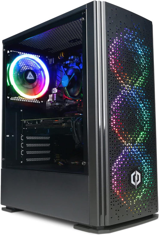 CYBERPOWERPC Wyvern Gaming PC - Intel Core I5-12400F, Nvidia RTX 3050, 16GB RAM, 500GB Nvme SSD, 650W 80+ PSU, Wi-Fi, Windows 11, Biaze RGB