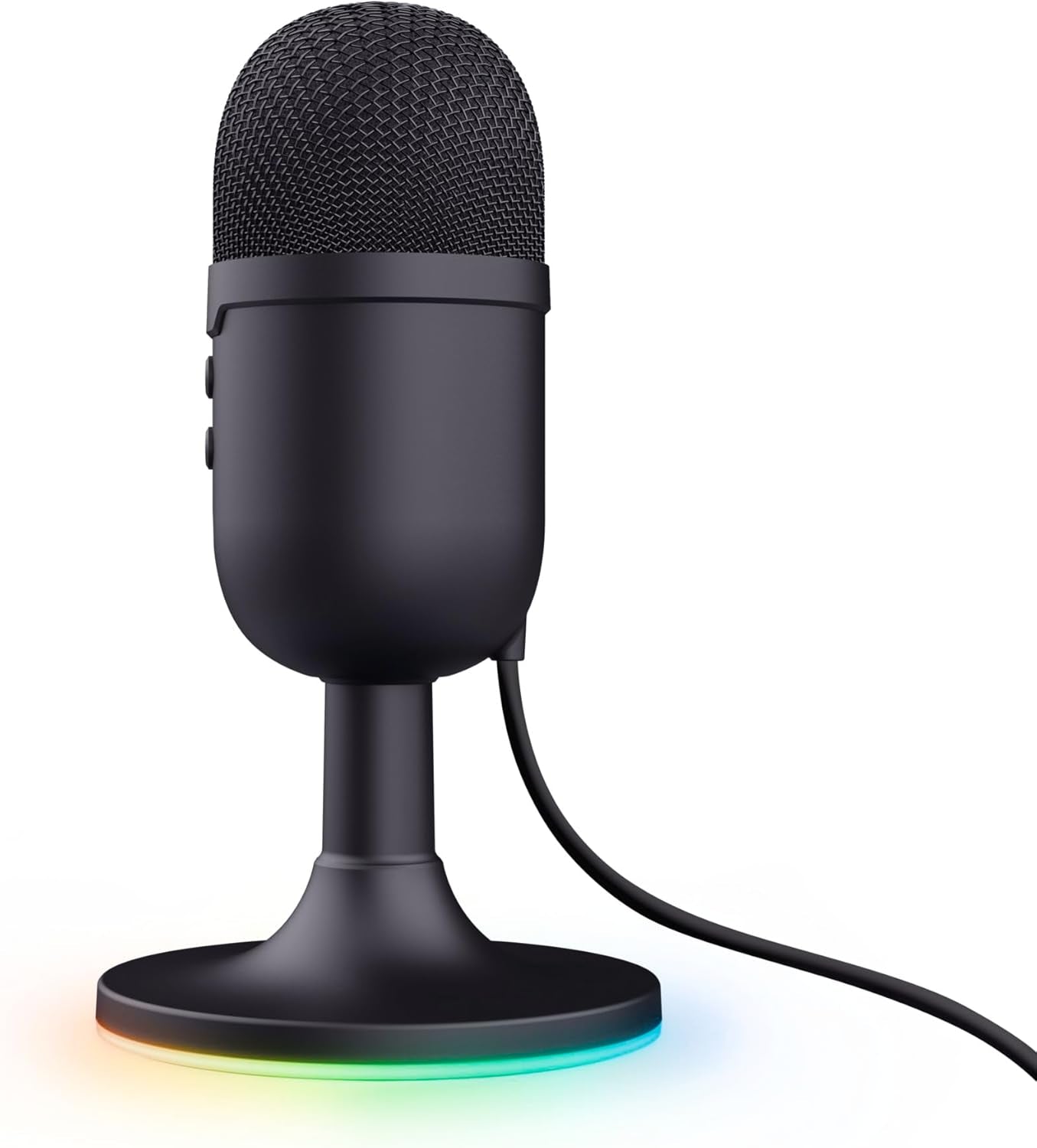 Trust Gaming GXT 236 Yami Micrófono PC USB Para Streaming Podcast Twitch Discord ASMR Youtube Playstation 5 Juegos, Micrófono De Condensador Cardioide, Micro Con Iluminación LED RGB - Negro