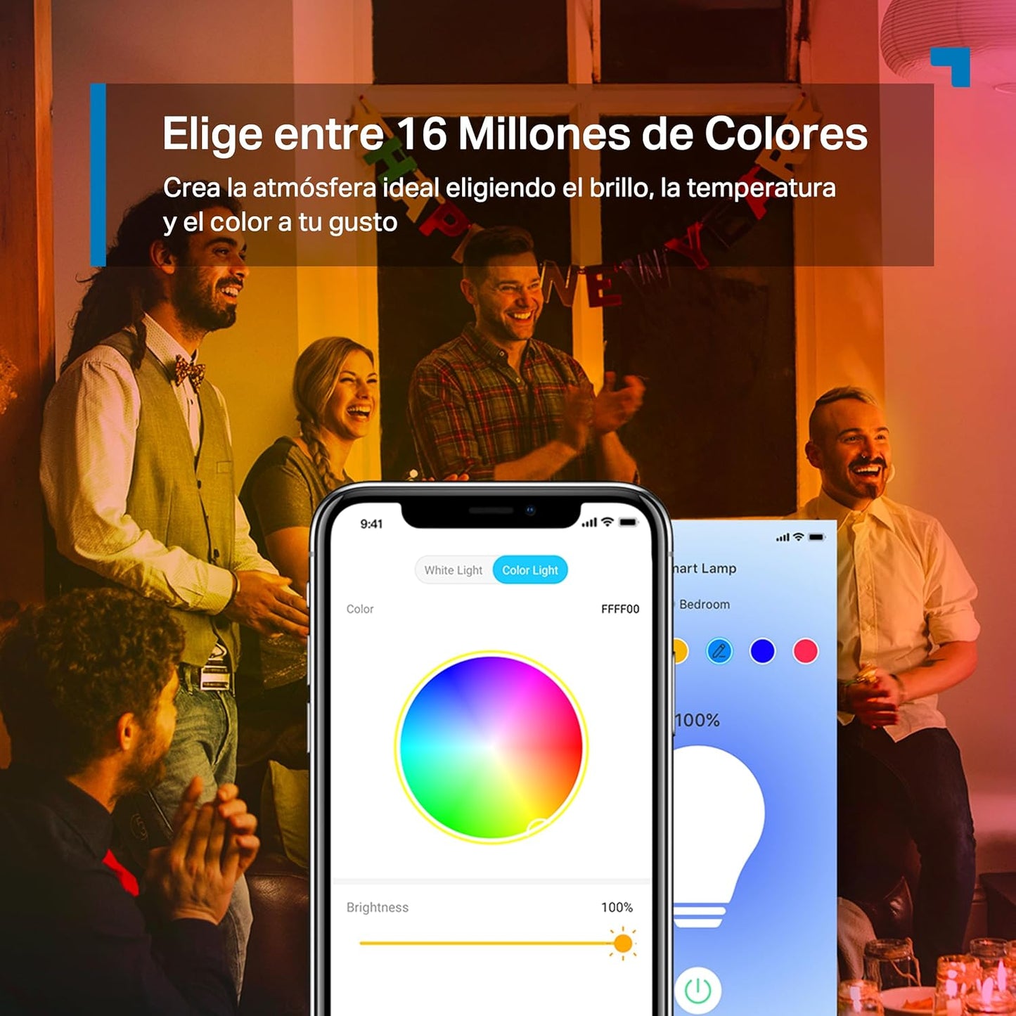 Tapo L530E – Bombilla LED Inteligente Wi-Fi, Multicolor, Regulable, Casquillo E27, 8.3W, 806 Lúmenes, Compatible Con Alexa Y Google Home, Paquete De 2 (Paquete De 1)