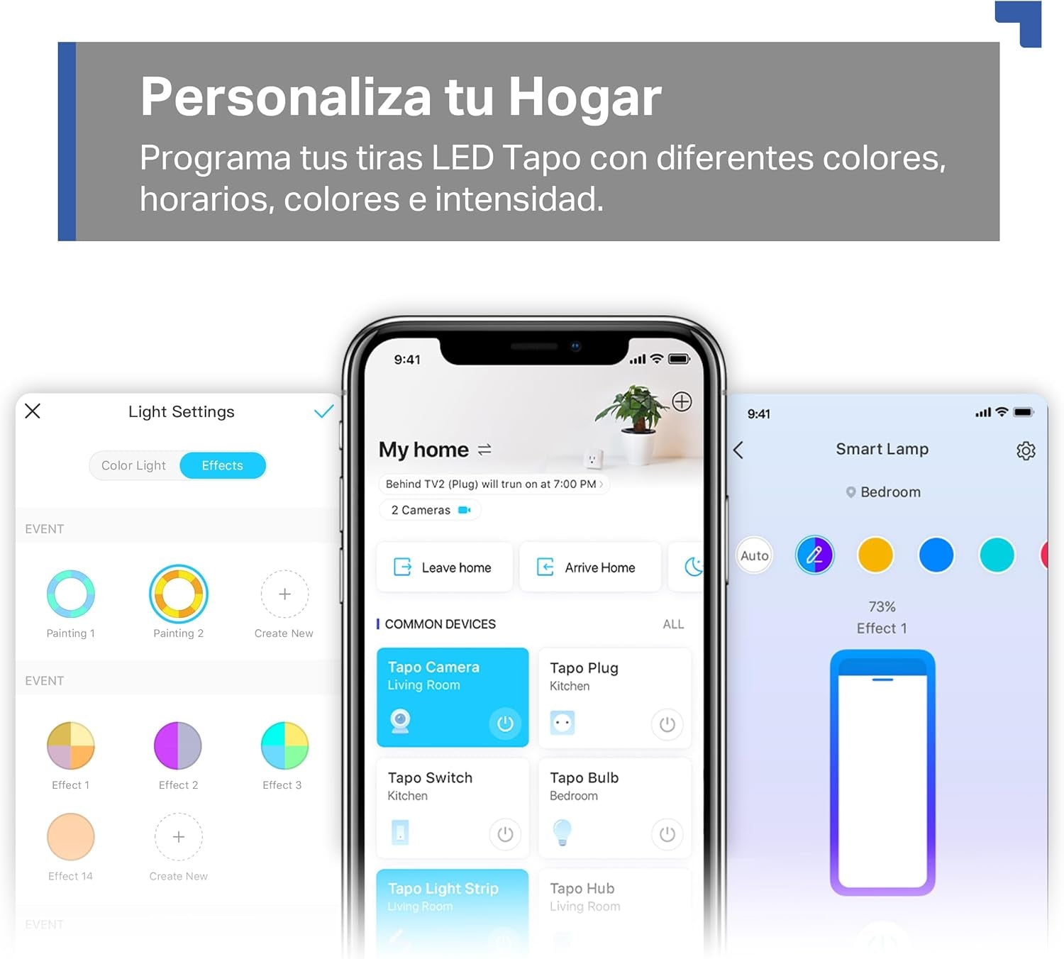 Tapo L900-5 – Tira LED Wi-Fi De 5M, 12V, 16 Millones De Colores Con 2100 Mcd, Adecuado Para La Familia, Sincronización Con Música, Compatible Con Google Y Alexa