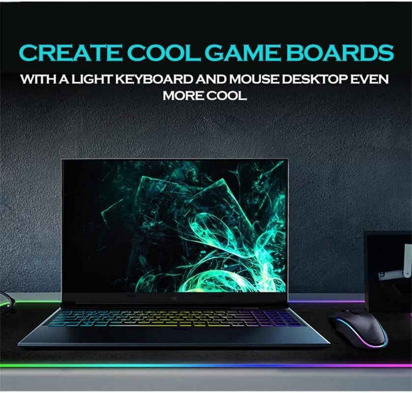 Alfombrilla Ratón RGB, Tapete De Juego Extra Grande, Alfombrilla Raton XXL LED 13 Efectos De Iluminación, Alfombrilla Ratón Gaming Para Gamers, PC Y Portátil (800×300×4Mm)