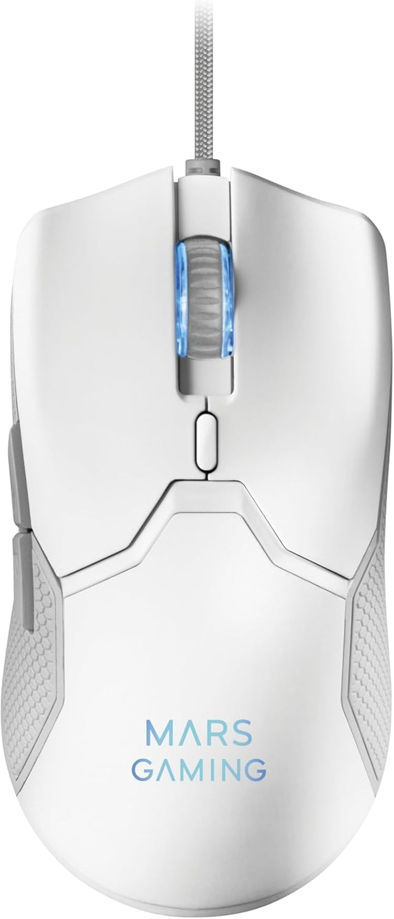 Mars Gaming MCPX, Combo Gaming 3En1 Con Teclado H-Mech Iluminado, Ratón Ultraligero 10000 Dpi Con Software Y Alfombrilla XXL, Compatible Con PC, PS4, PS5, Xbox, Idioma Español, Blanco